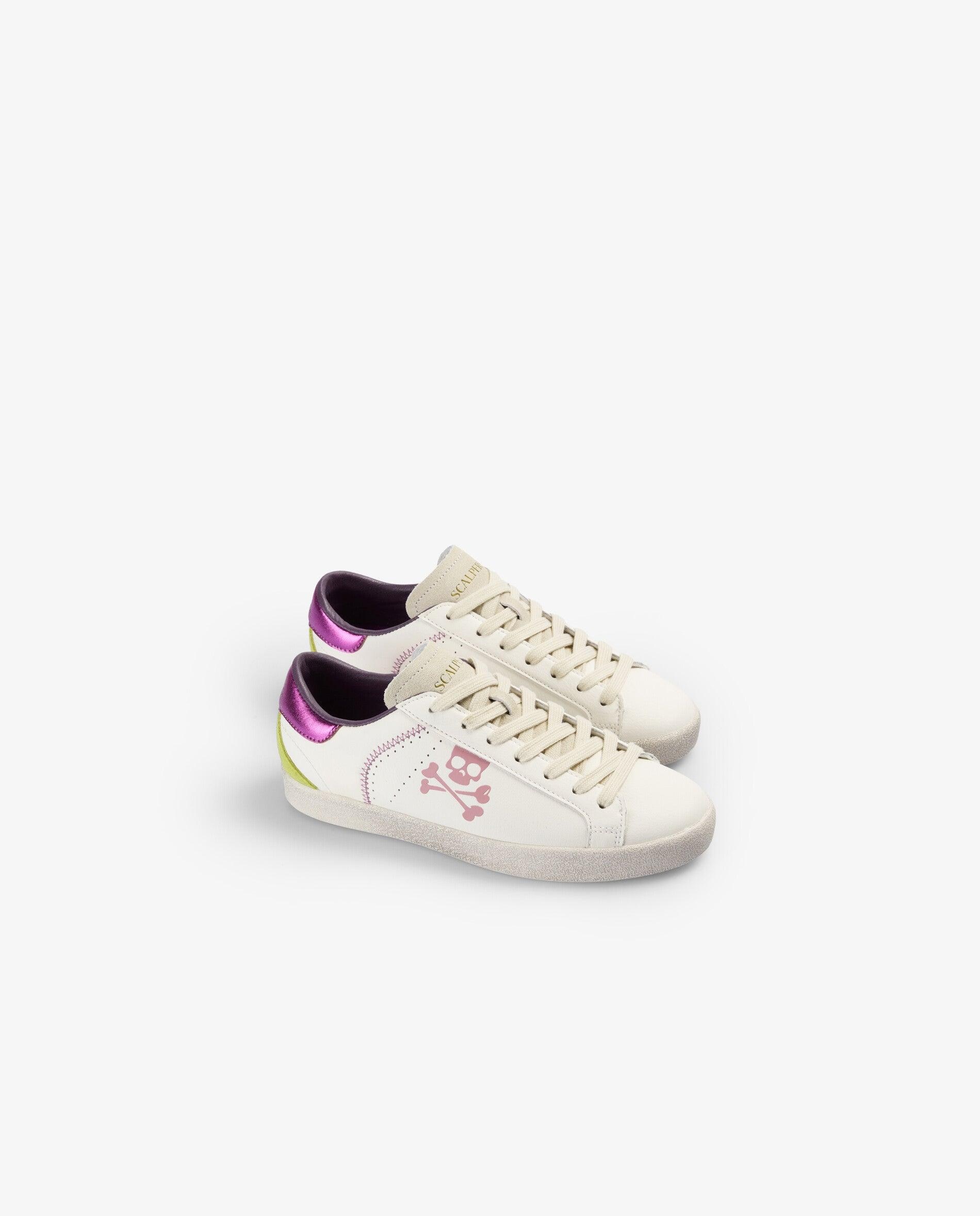 Zapatillas deportivas de niña con detalles metalizados a contraste - Scalpers - Purpura Purpura-2