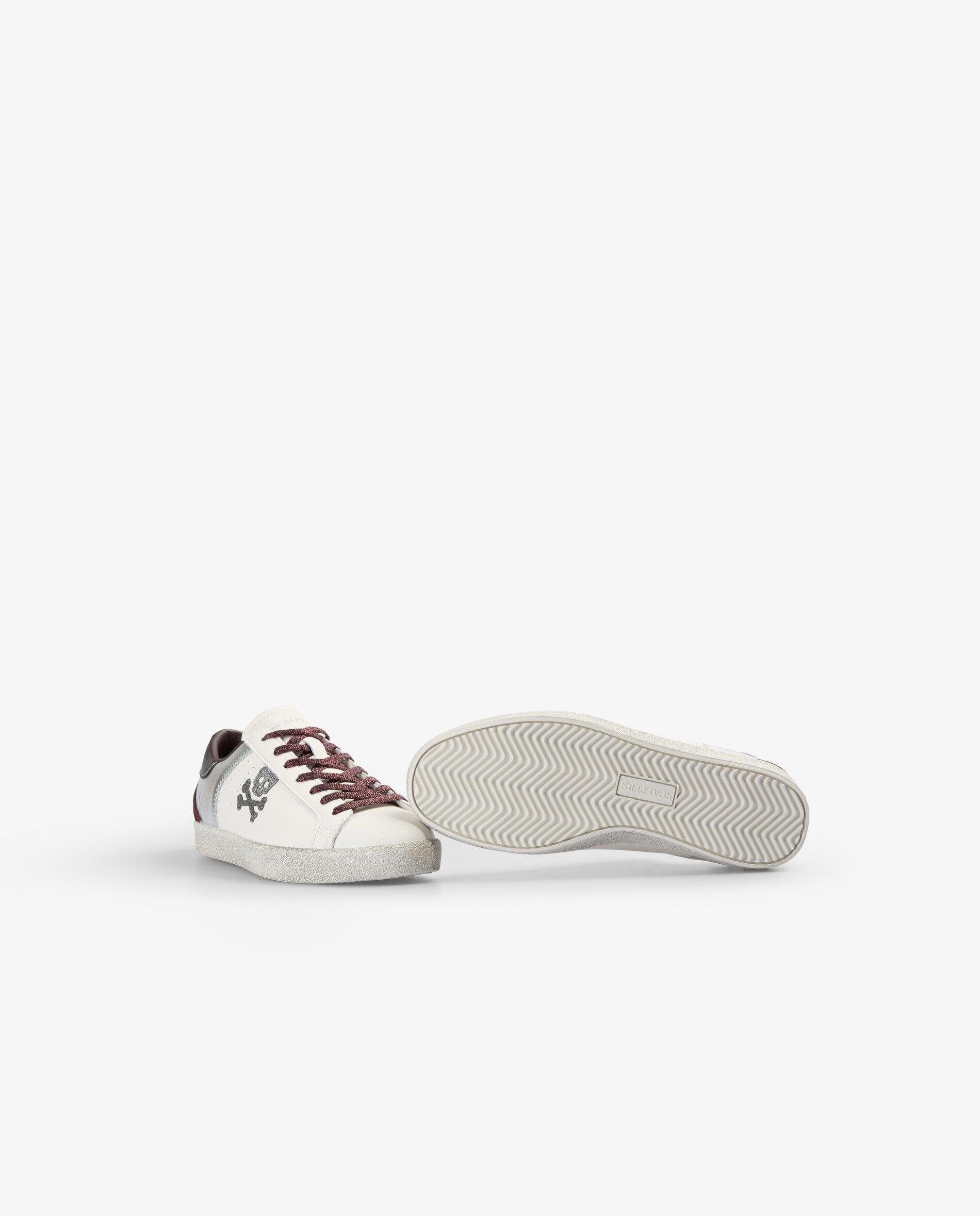 Zapatillas deportivas de niña con detalles metalizados a contraste - Scalpers - Plata Plata-4