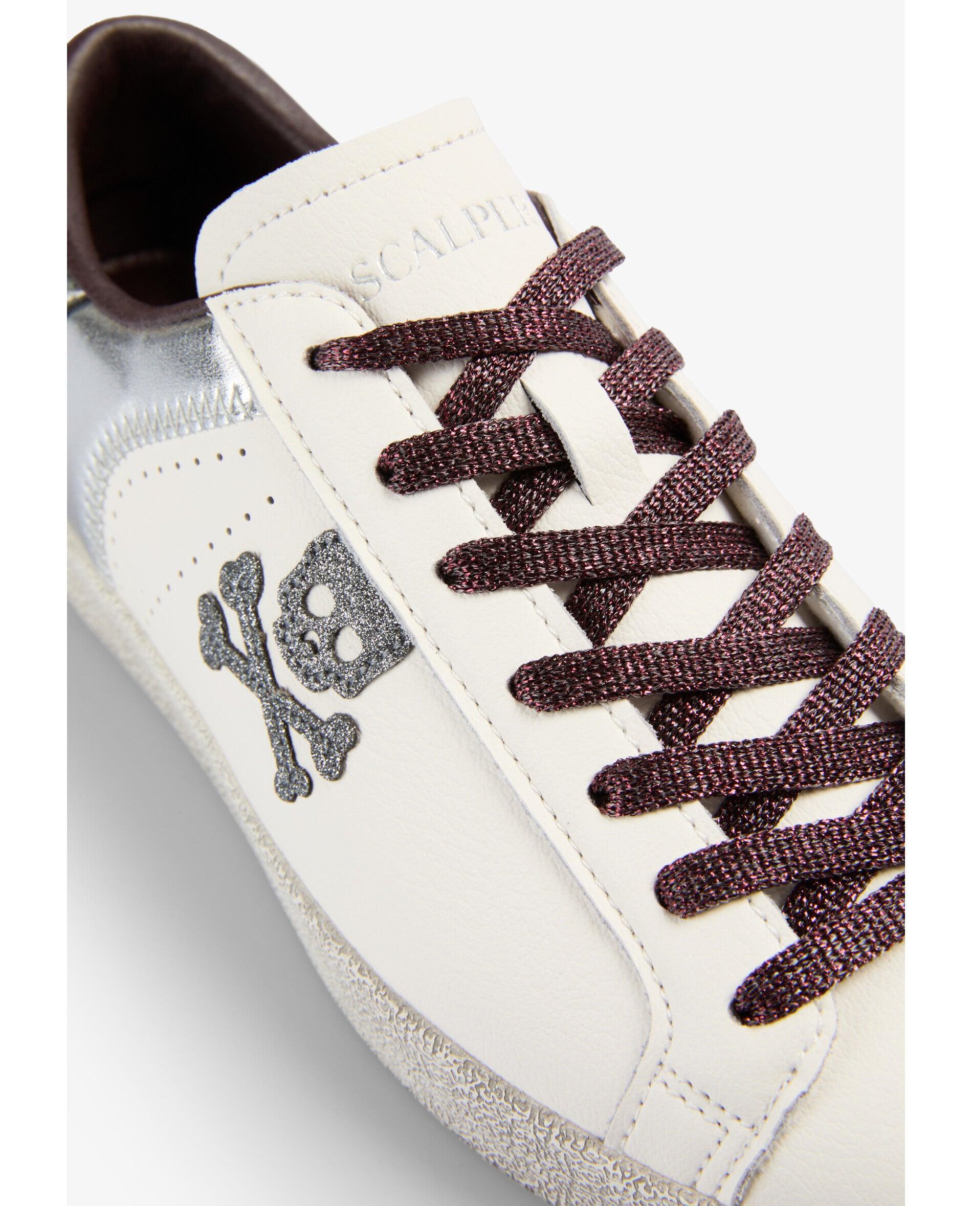 Zapatillas deportivas de niña con detalles metalizados a contraste - Scalpers - Plata Plata-6