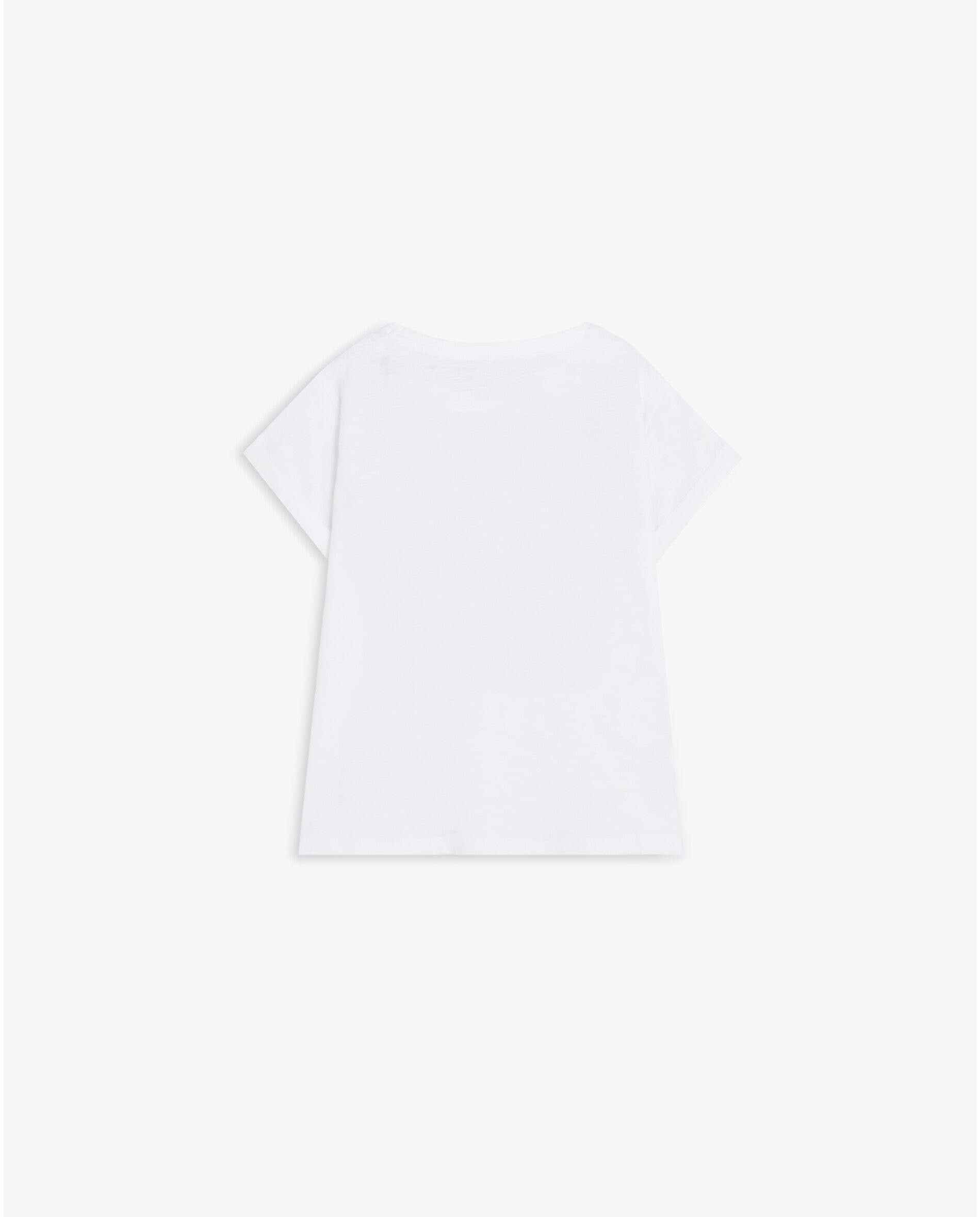 Camiseta de niña de manga corta con dibujo frontal - Scalpers - Blanco Blanco-2