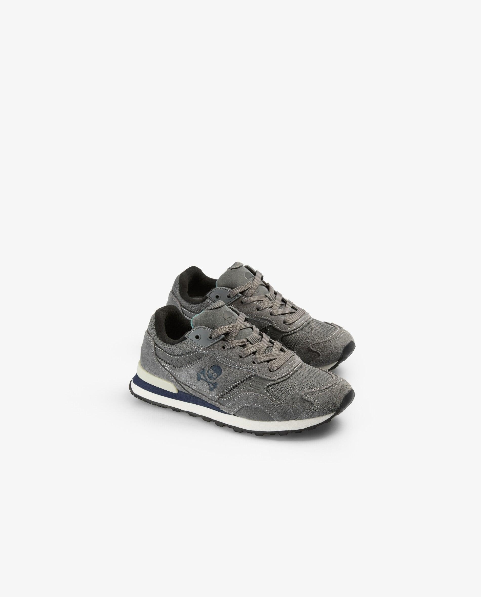 Zapatillas deportivas de niño combinadas con suela dentada - Scalpers - Gris Gris-2