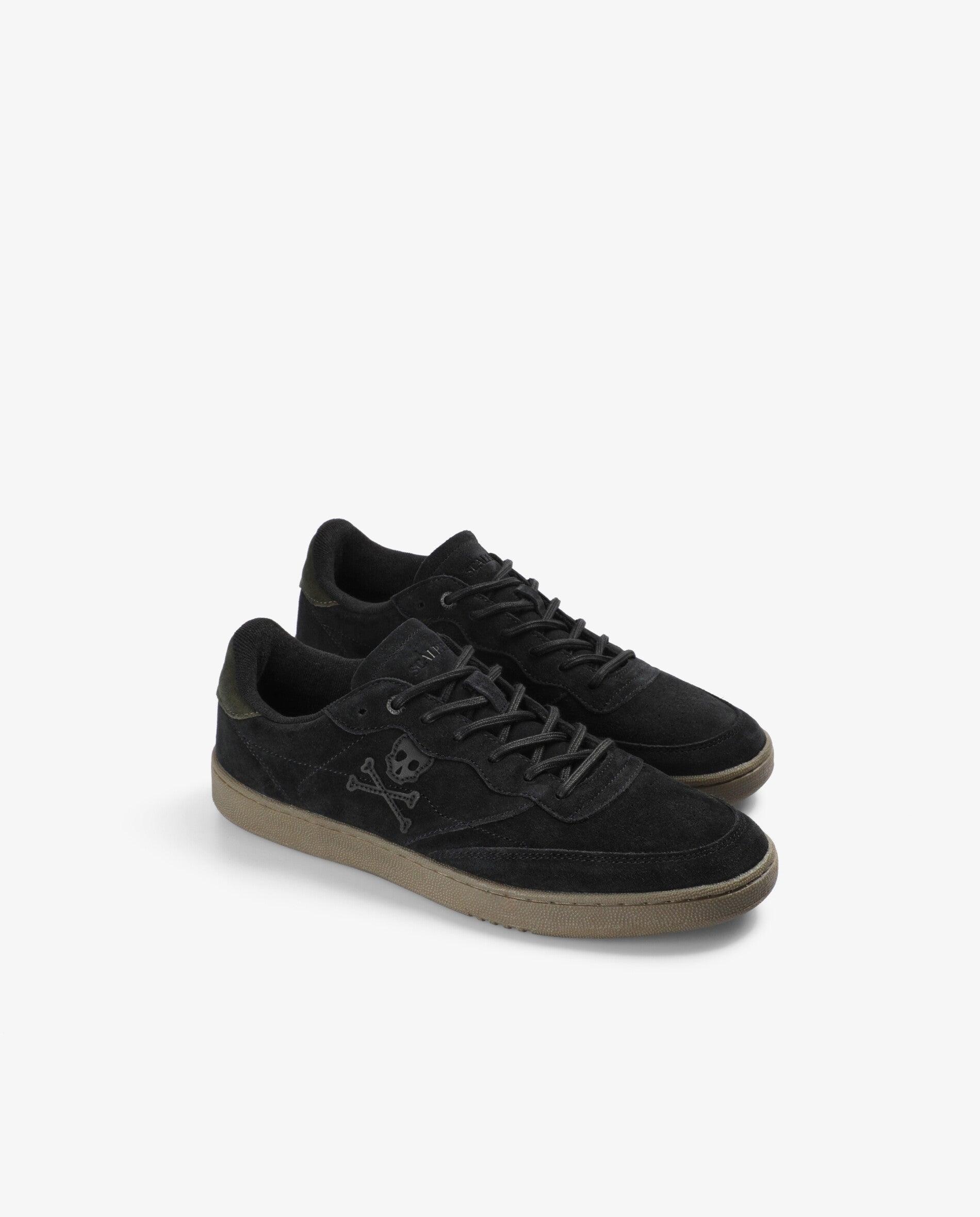 Deportivas de hombre de ante con cierre de cordones - Scalpers - Antracita Antracita-2