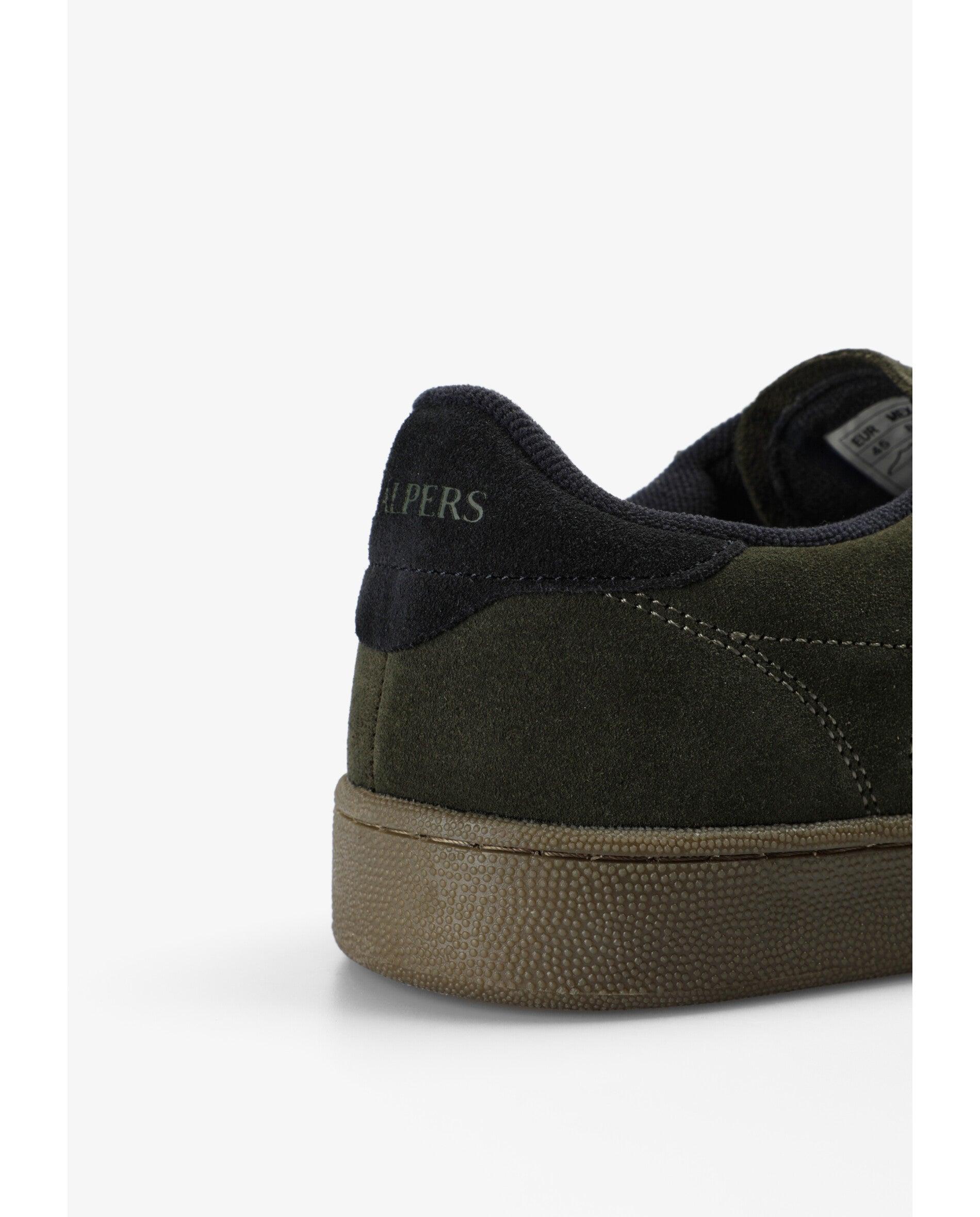 Deportivas de hombre de ante con cierre de cordones - Scalpers - Verde militar Verde militar-7