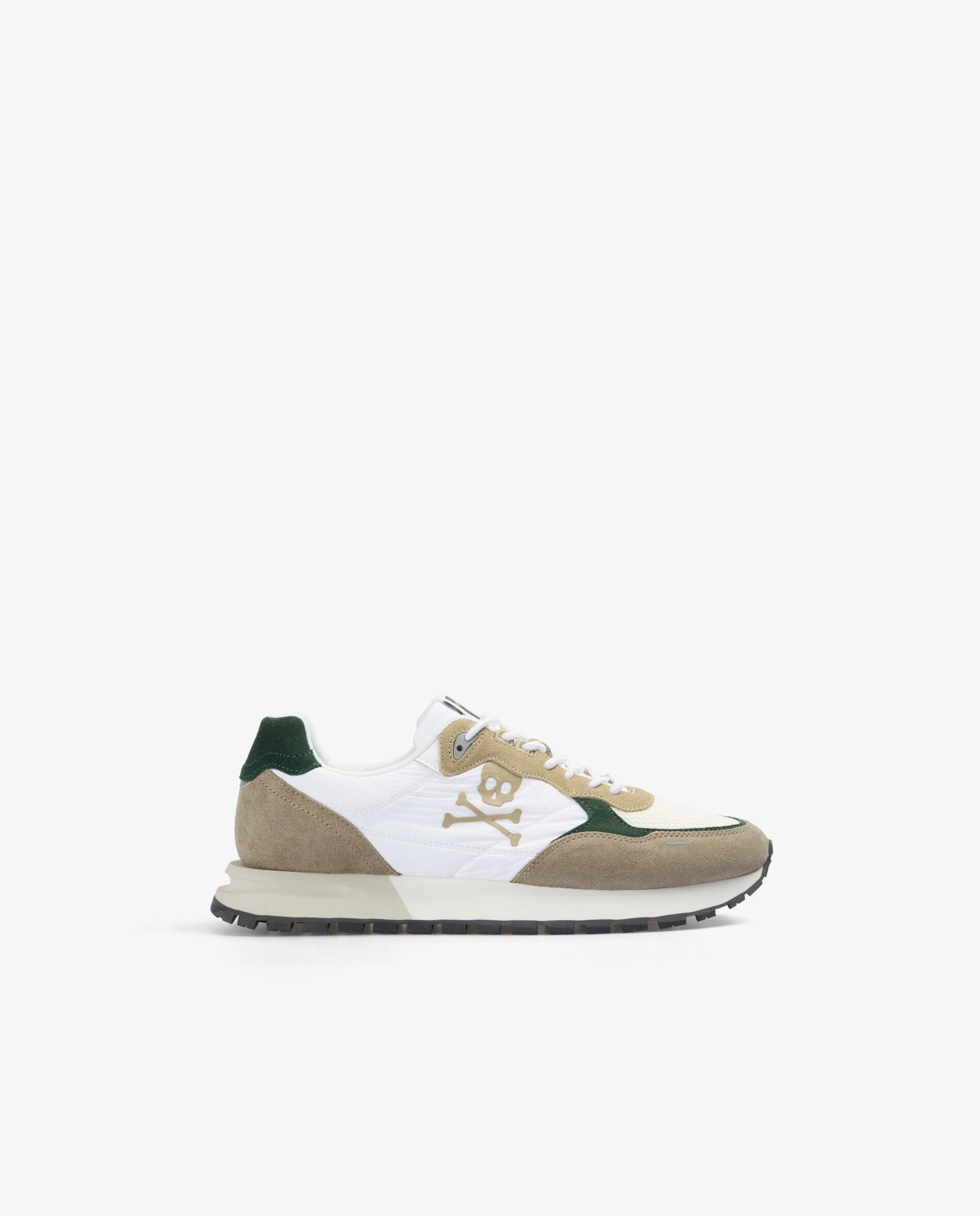 Zapatillas retro de hombre combinadas con suela dentada - Scalpers - Verde oscuro Verde oscuro-1