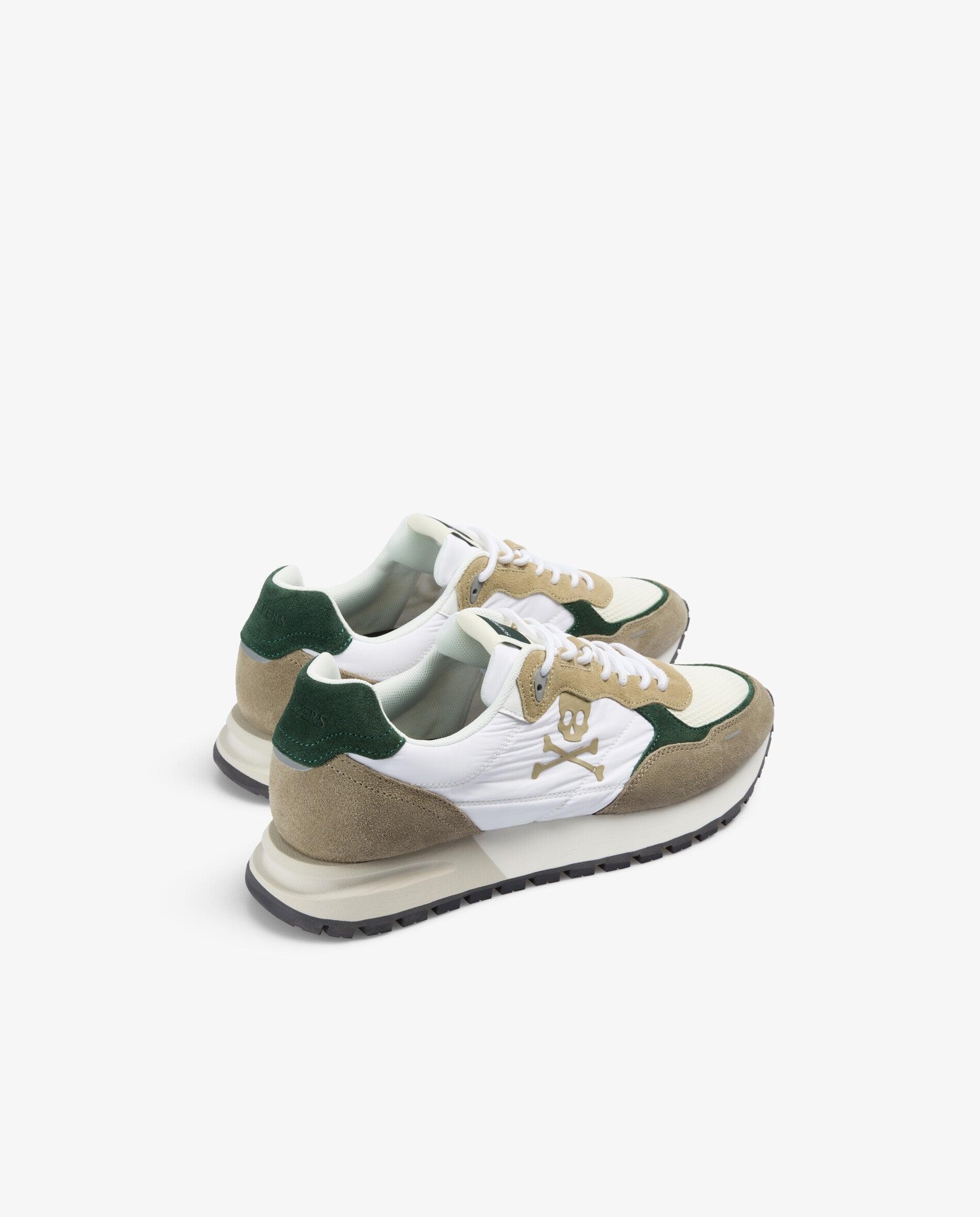 Zapatillas retro de hombre combinadas con suela dentada - Scalpers - Verde oscuro Verde oscuro-2