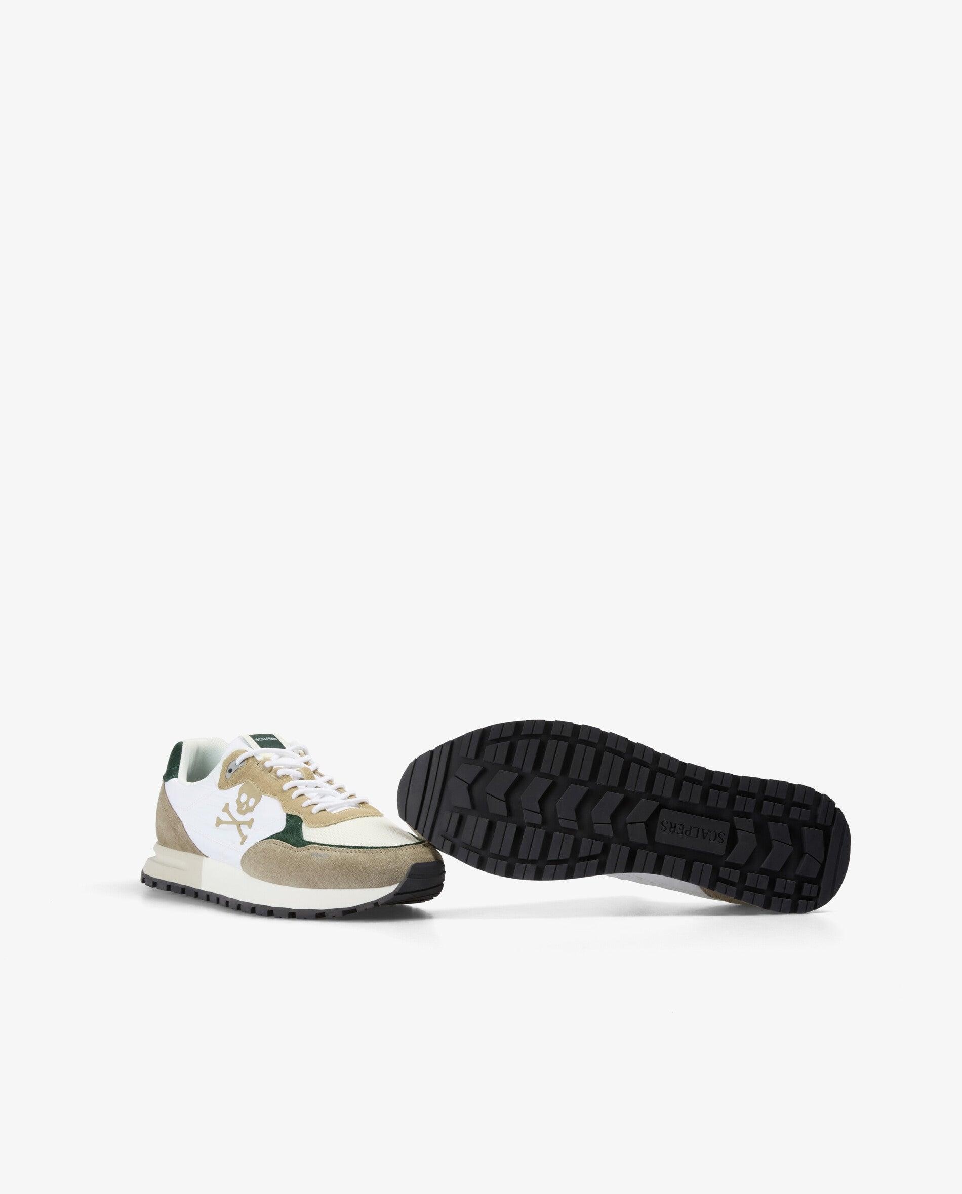 Zapatillas retro de hombre combinadas con suela dentada - Scalpers - Verde oscuro Verde oscuro-4