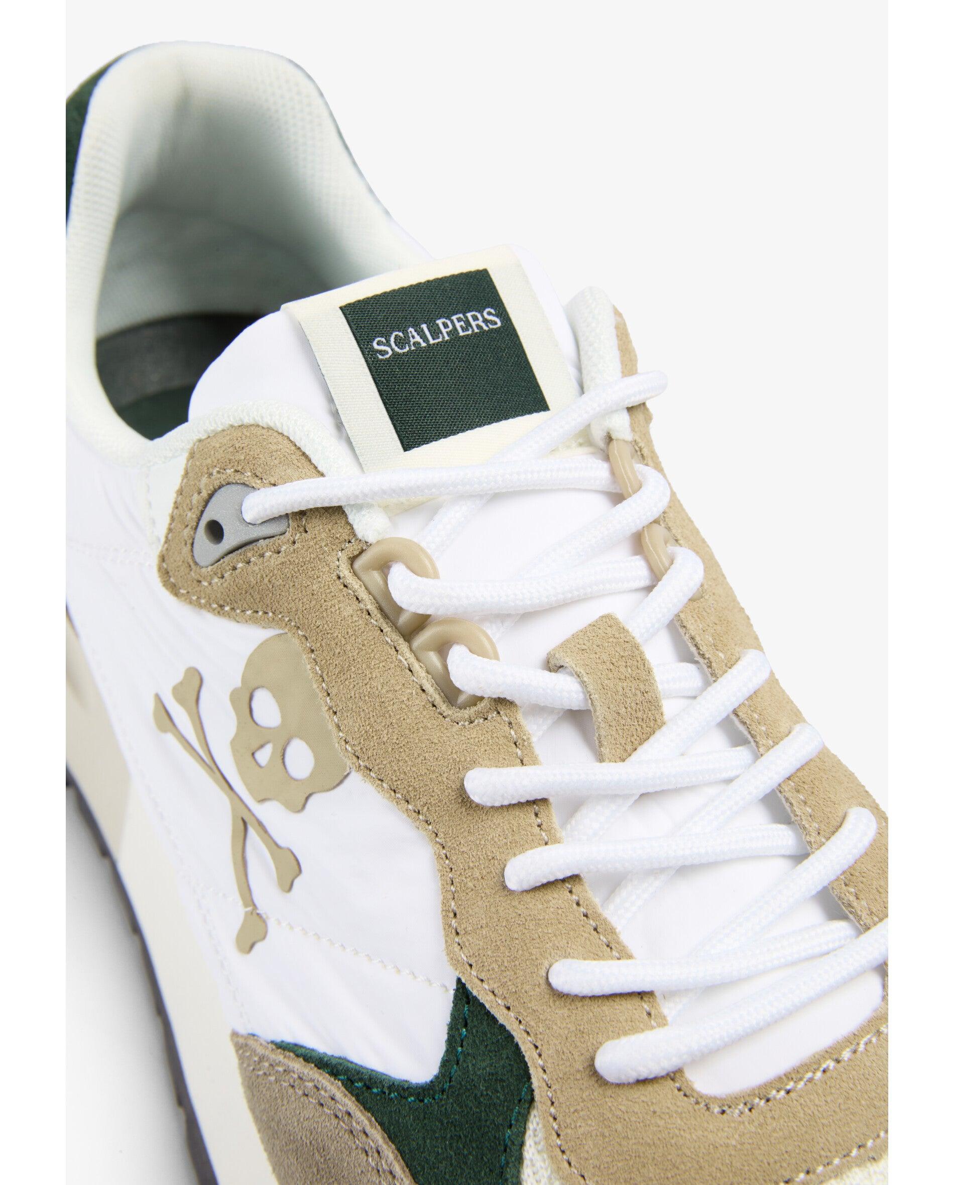 Zapatillas retro de hombre combinadas con suela dentada - Scalpers - Verde oscuro Verde oscuro-6