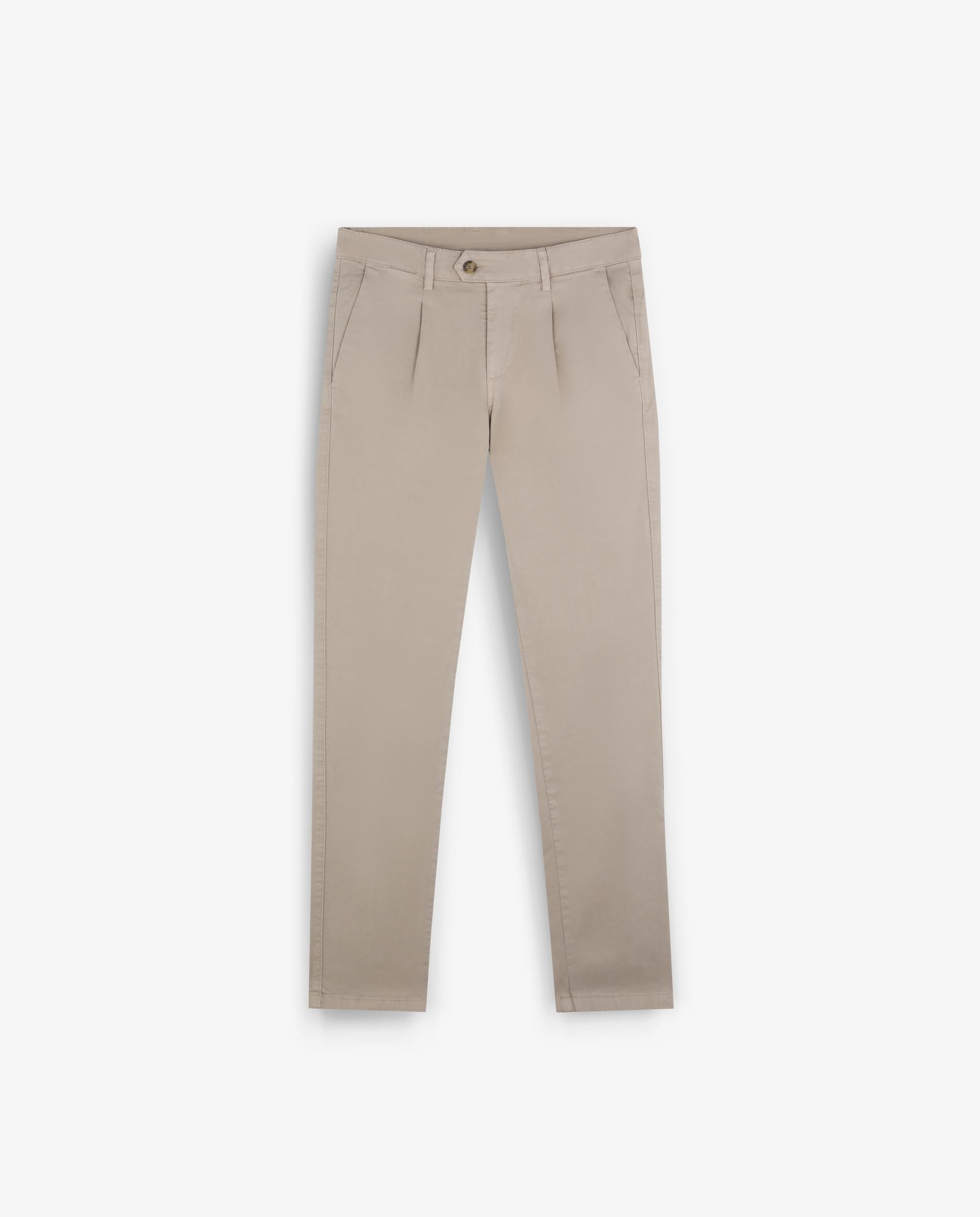 Scalpers - Pantalón chino de hombre con pinzas y trabillas.