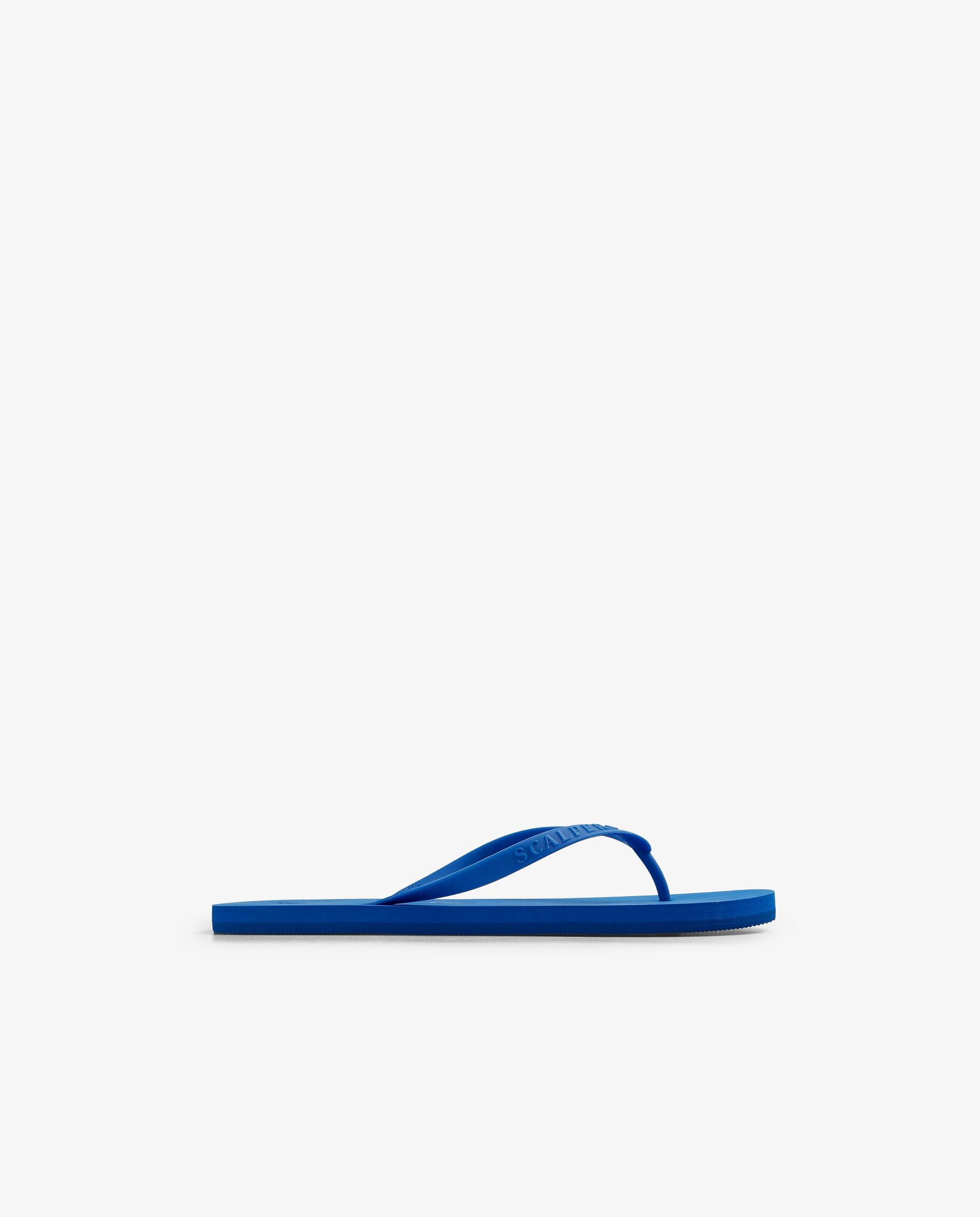 Imagen 0 de Chanclas de hombre tipo flip-flop con logo en relieve Azul