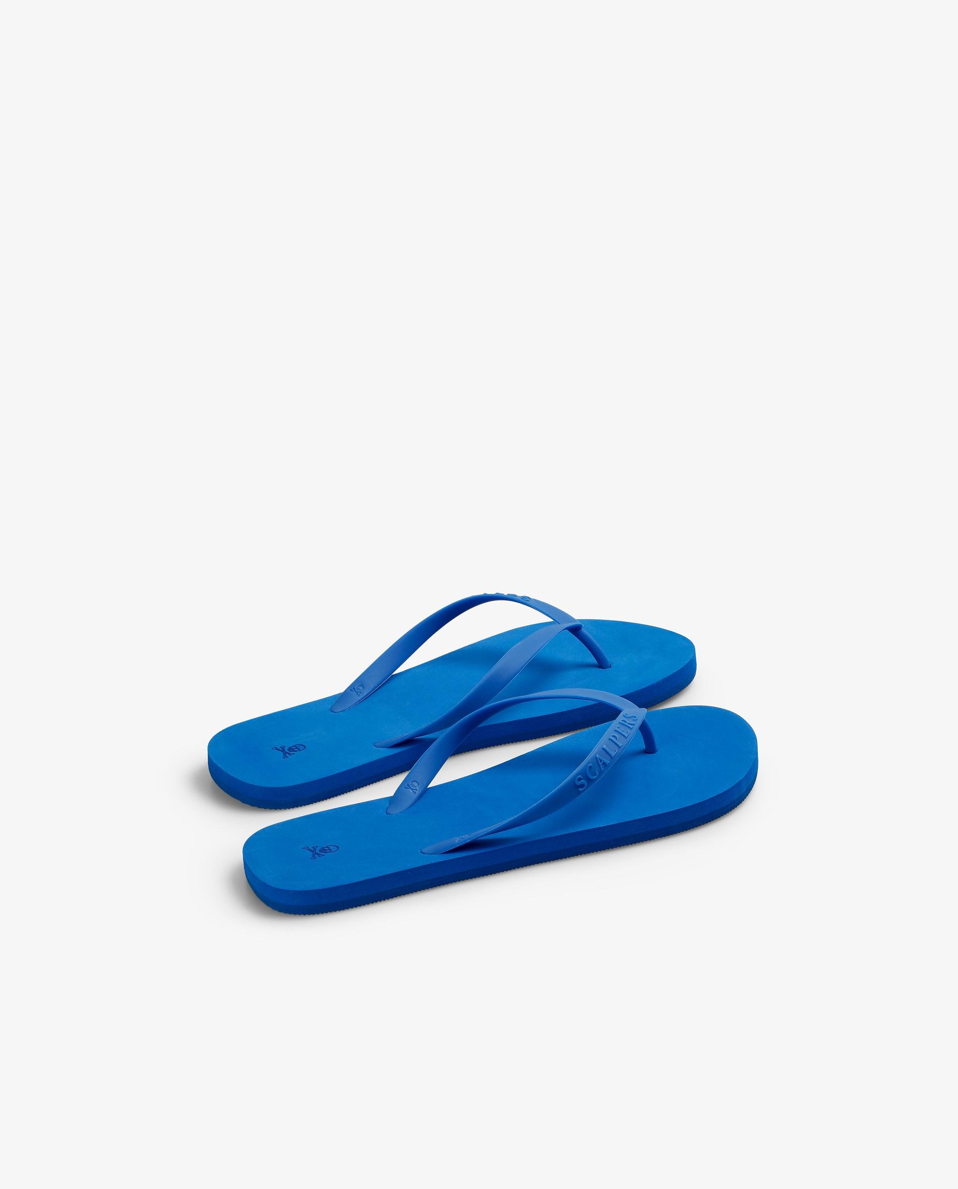 Chanclas de hombre tipo flip-flop con logo en relieve - Scalpers - Azul Azul-2