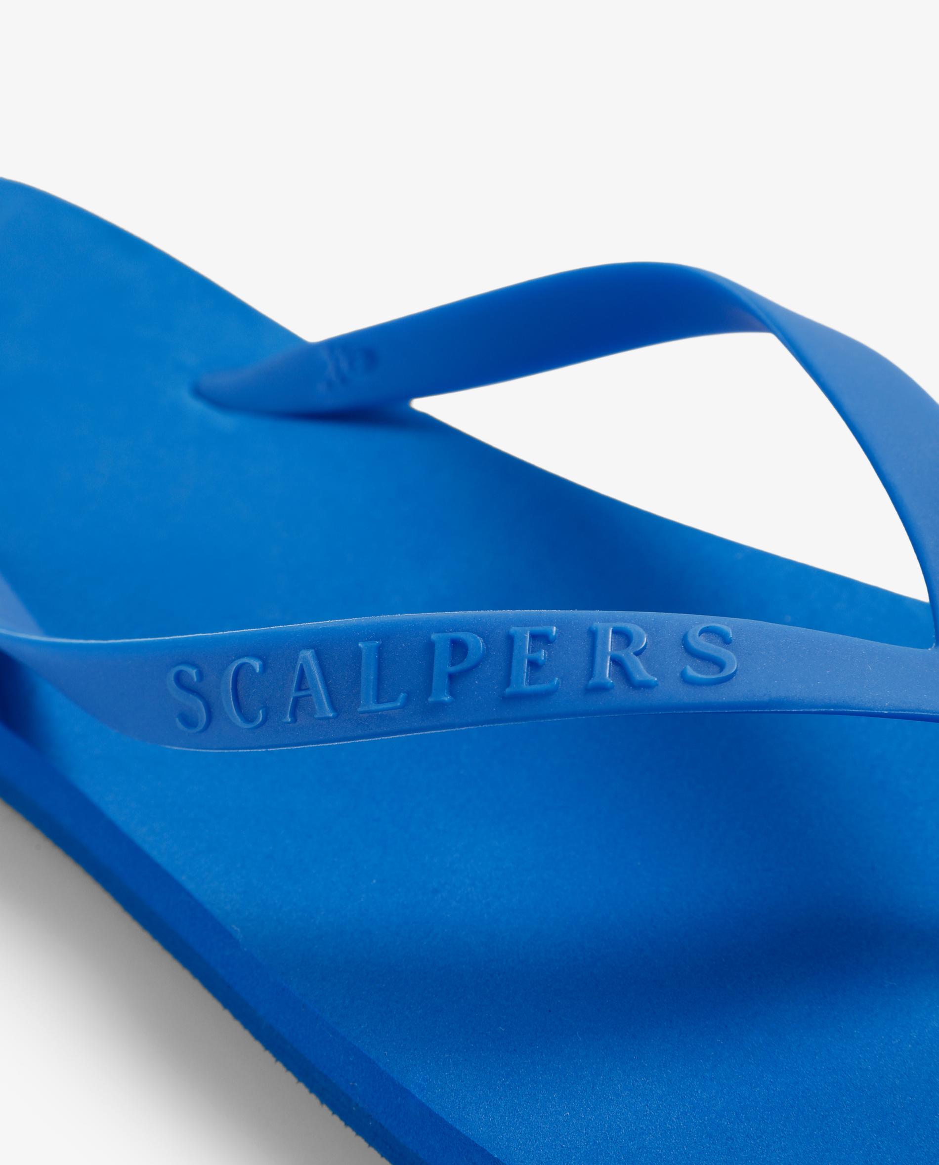 Chanclas de hombre tipo flip-flop con logo en relieve - Scalpers - Azul Azul-6