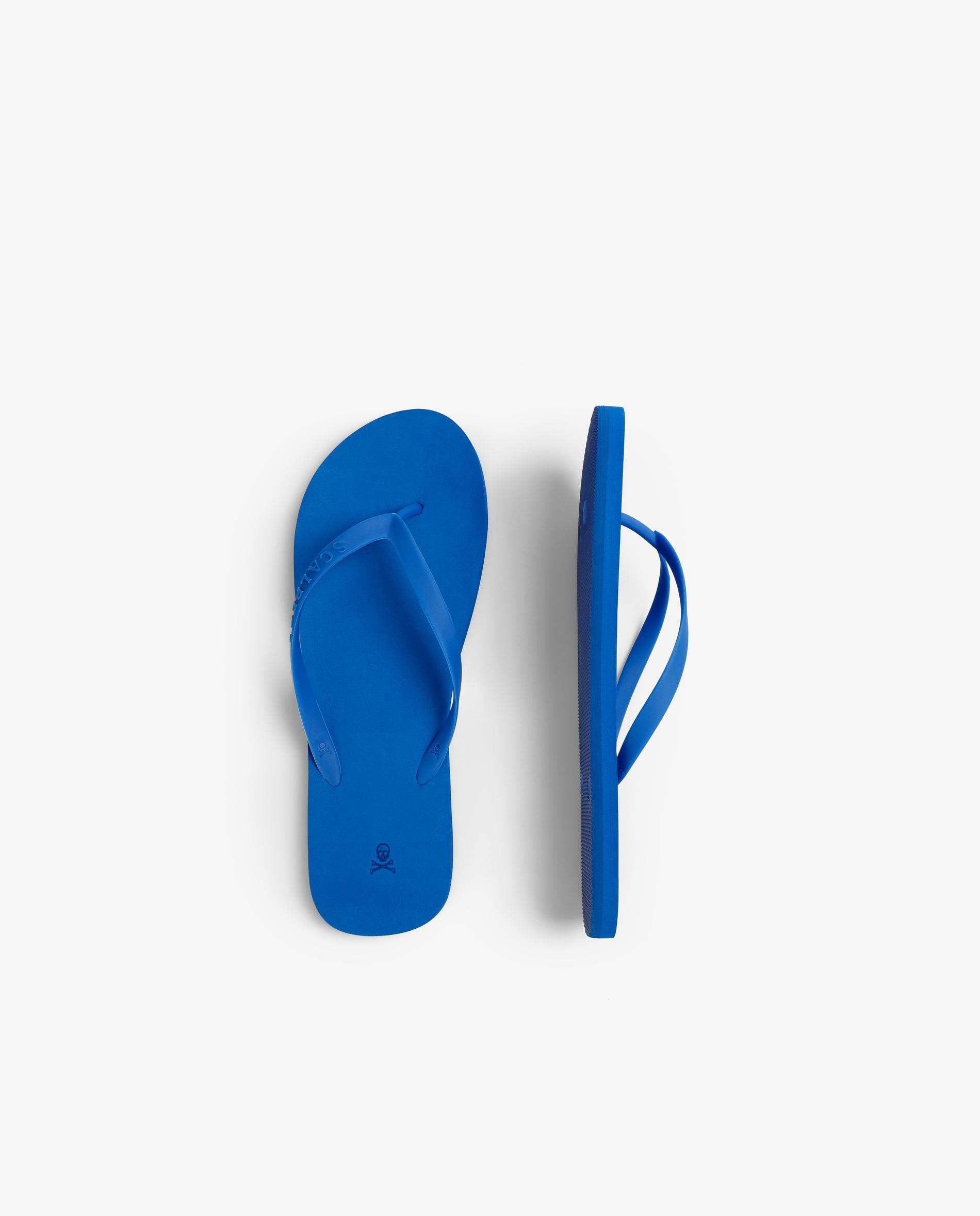 Chanclas de hombre tipo flip-flop con logo en relieve - Scalpers - Azul Azul-8