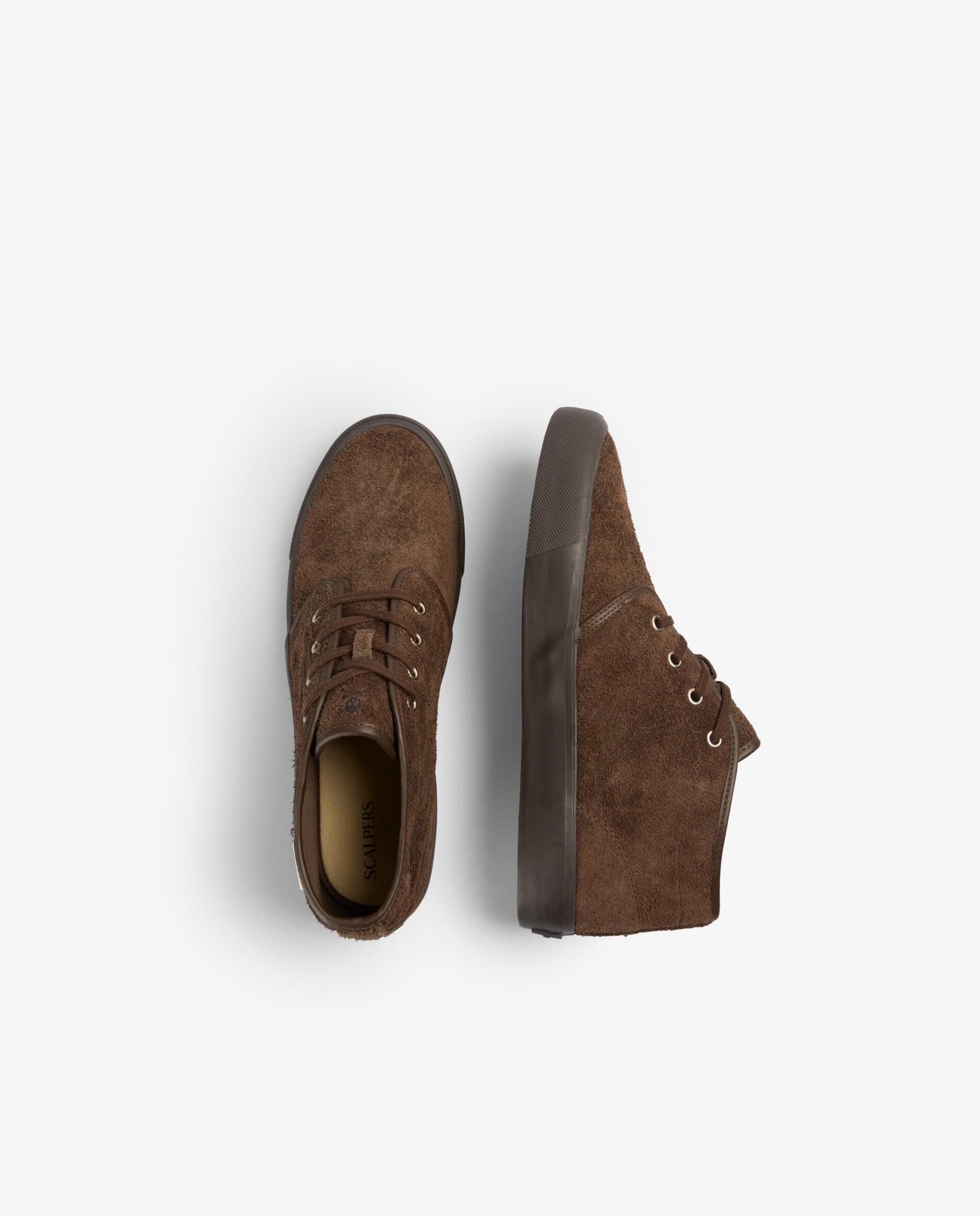 Botas de hombre de ante - Scalpers - Marrón Marrón-8