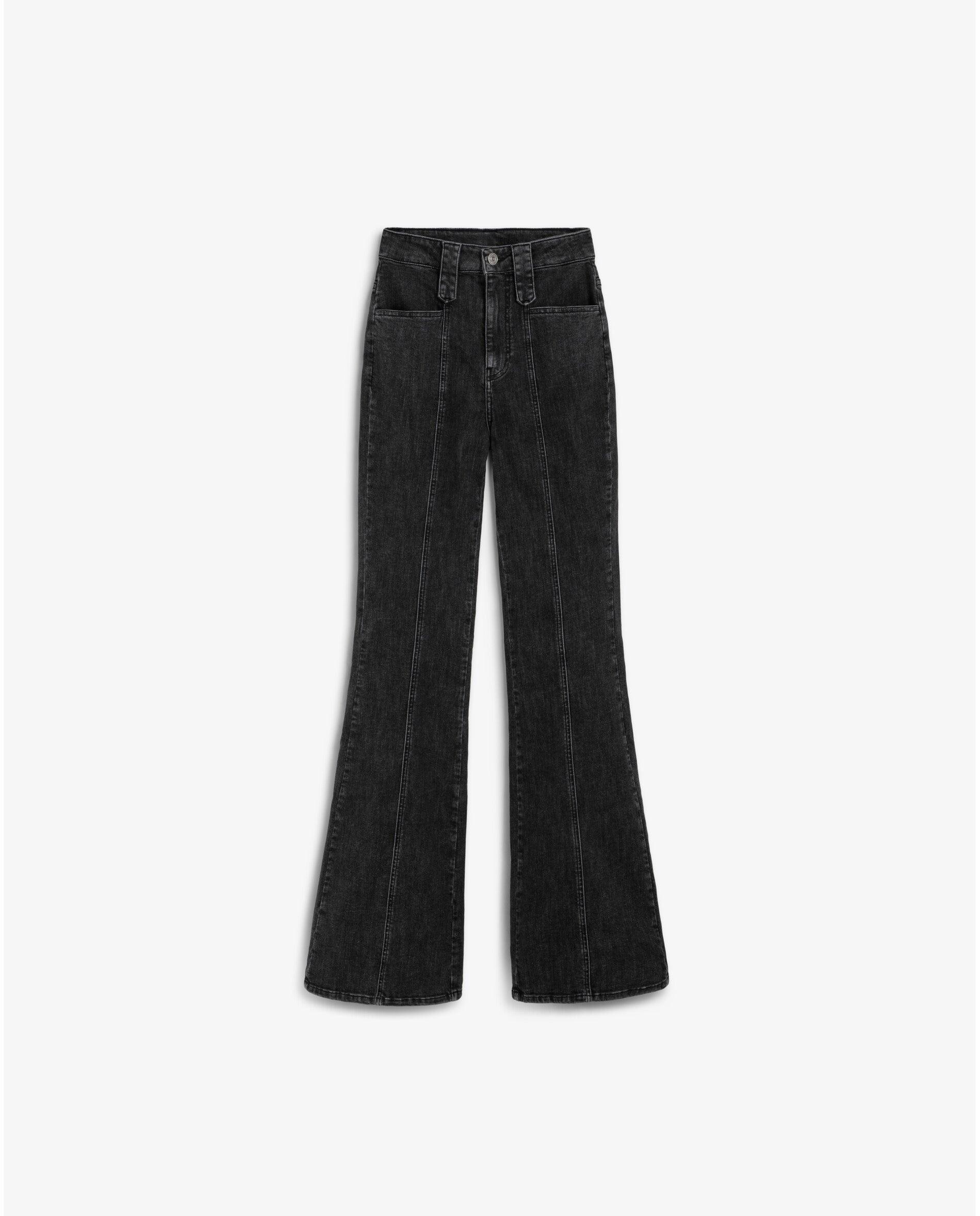 Scalpers - Vaquero de mujer slim fit bootcut de tiro alto.