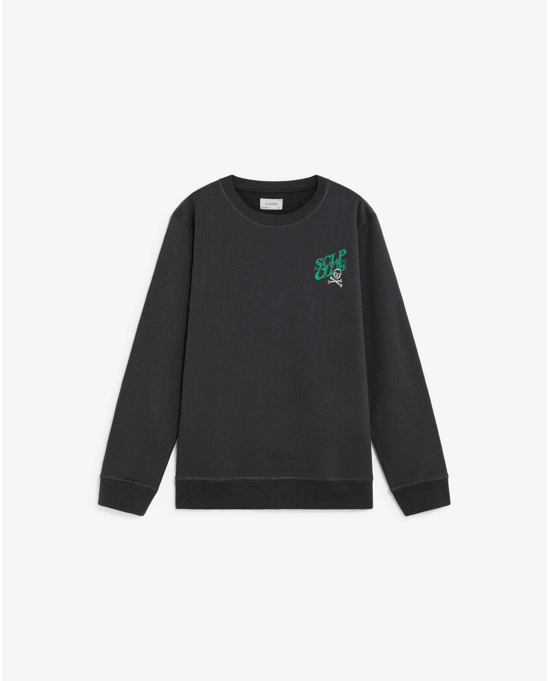 Sudadera de hombre con cuello redondo y estampado trasero - Scalpers - Antracita Antracita-1