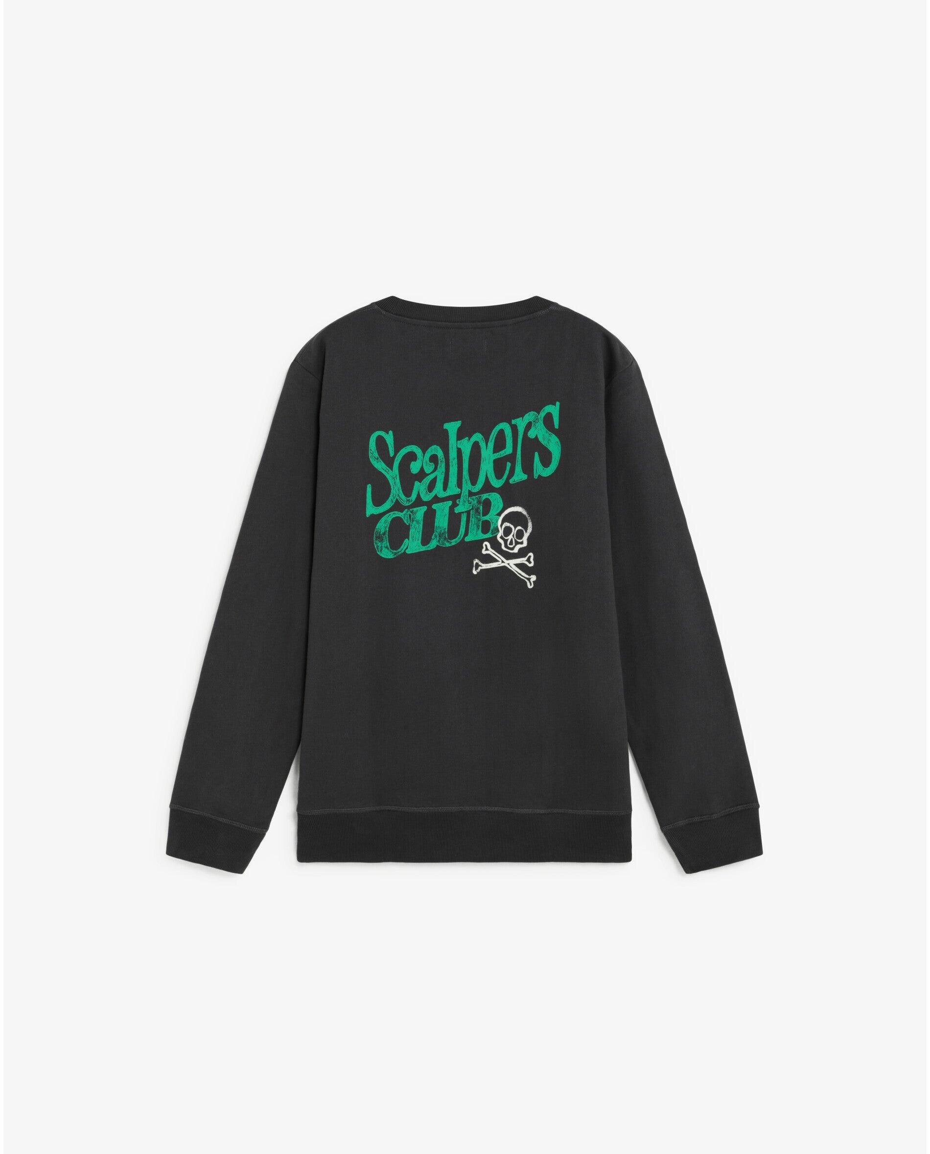 Sudadera de hombre con cuello redondo y estampado trasero - Scalpers - Antracita Antracita-2