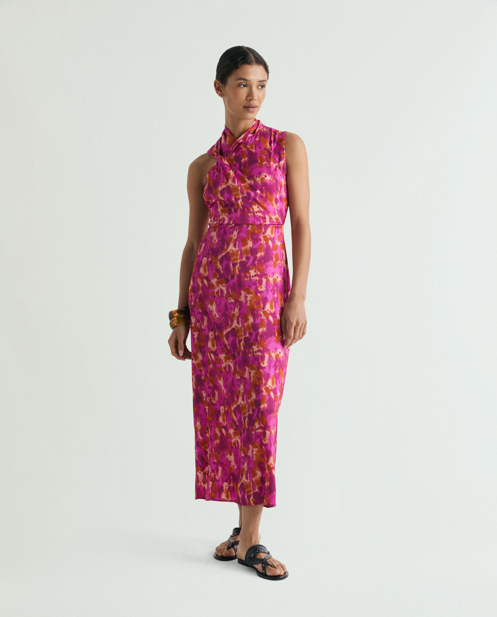 Scalpers - Vestido midi estampado sin mangas.