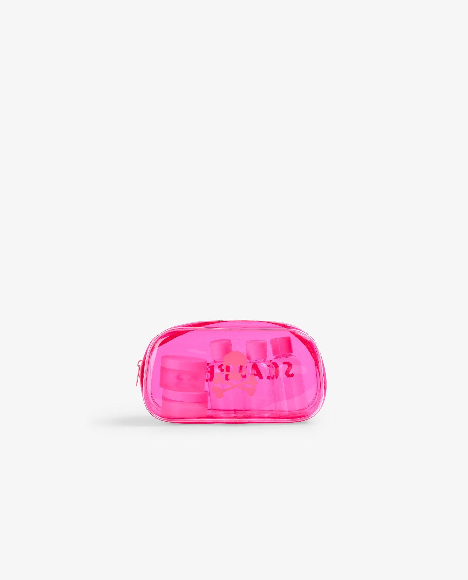 Neceser de niña transparente con cremallera - Scalpers - Rosa Rosa-2