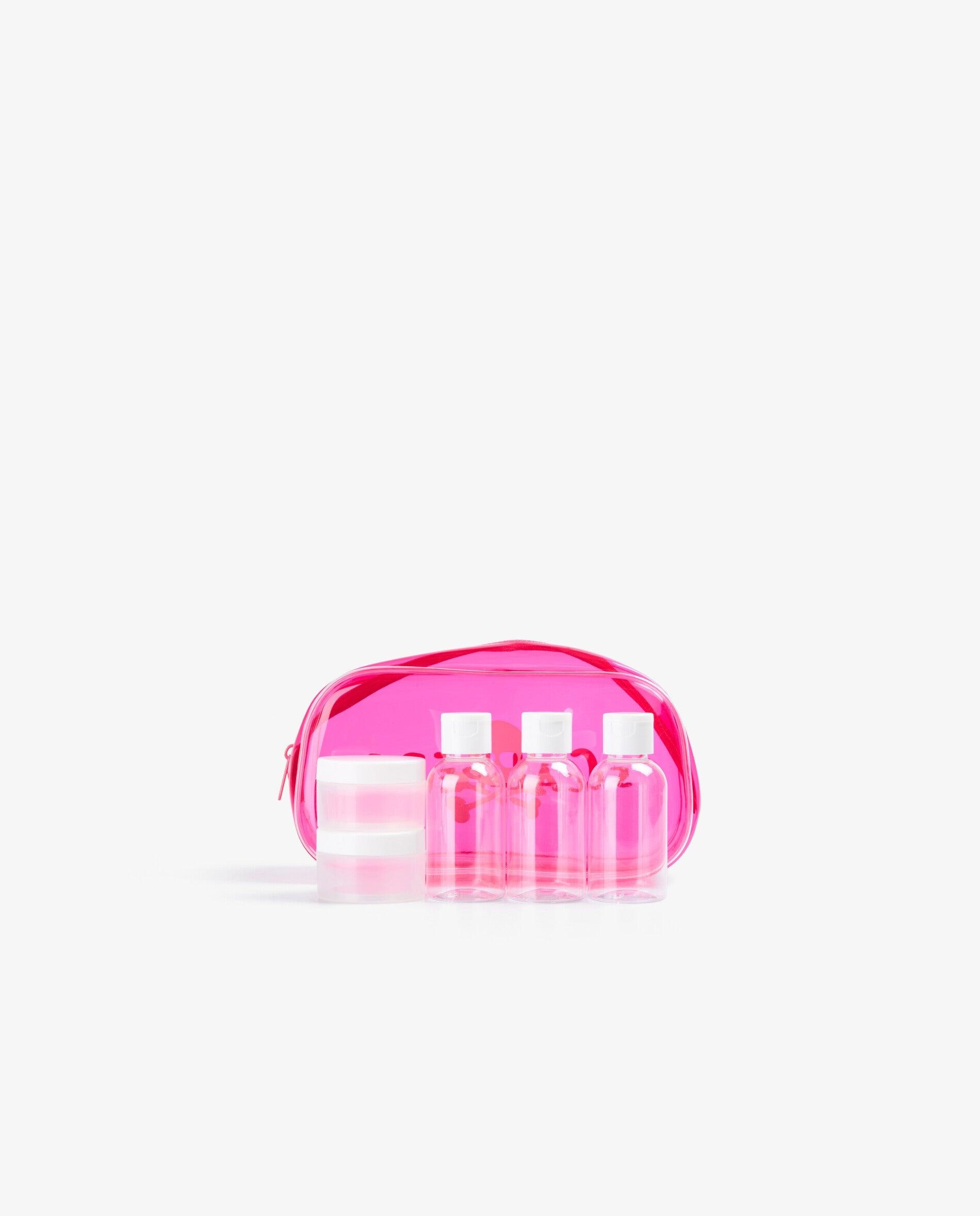 Neceser de niña transparente con cremallera - Scalpers - Rosa Rosa-4