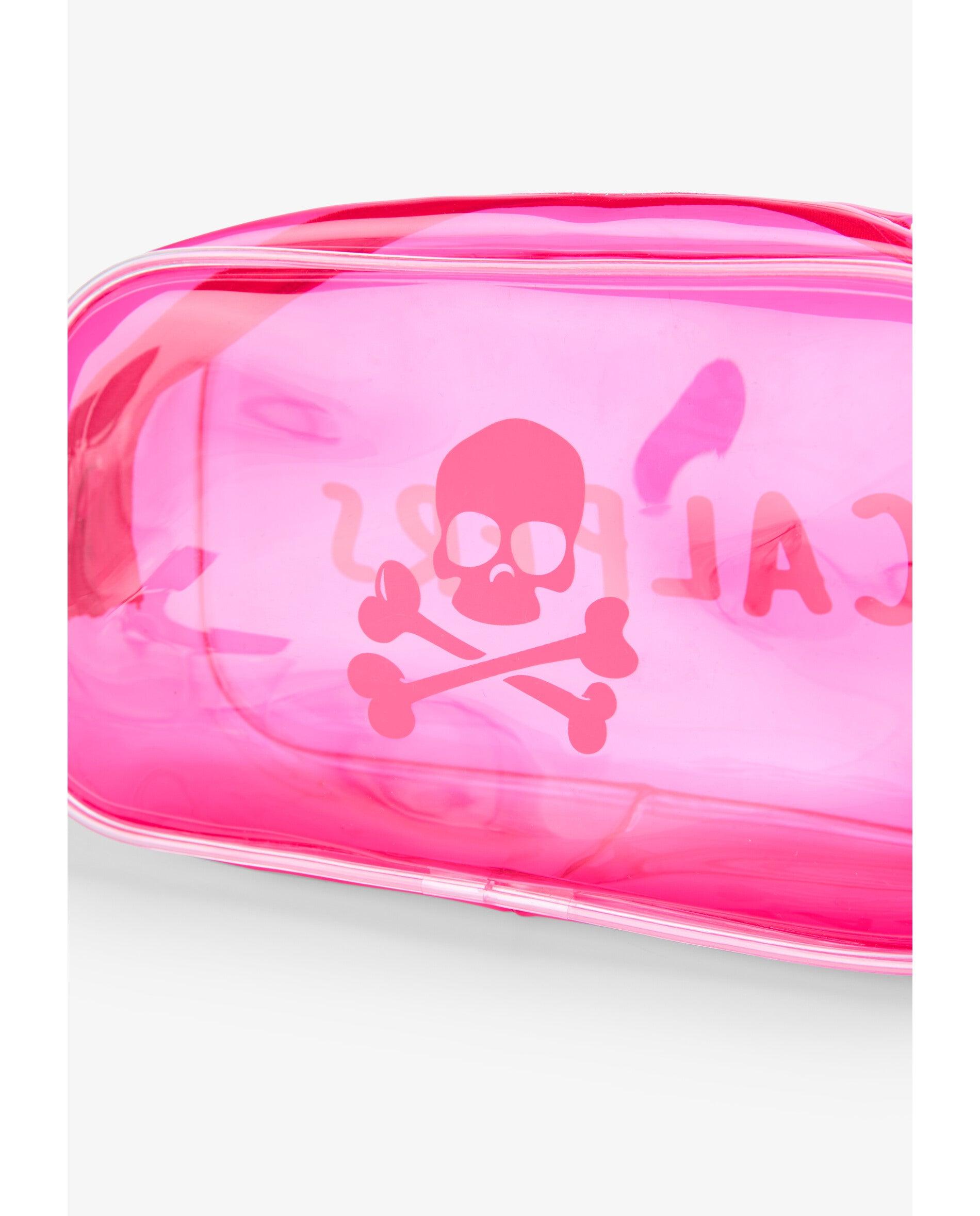 Neceser de niña transparente con cremallera - Scalpers - Rosa Rosa-5