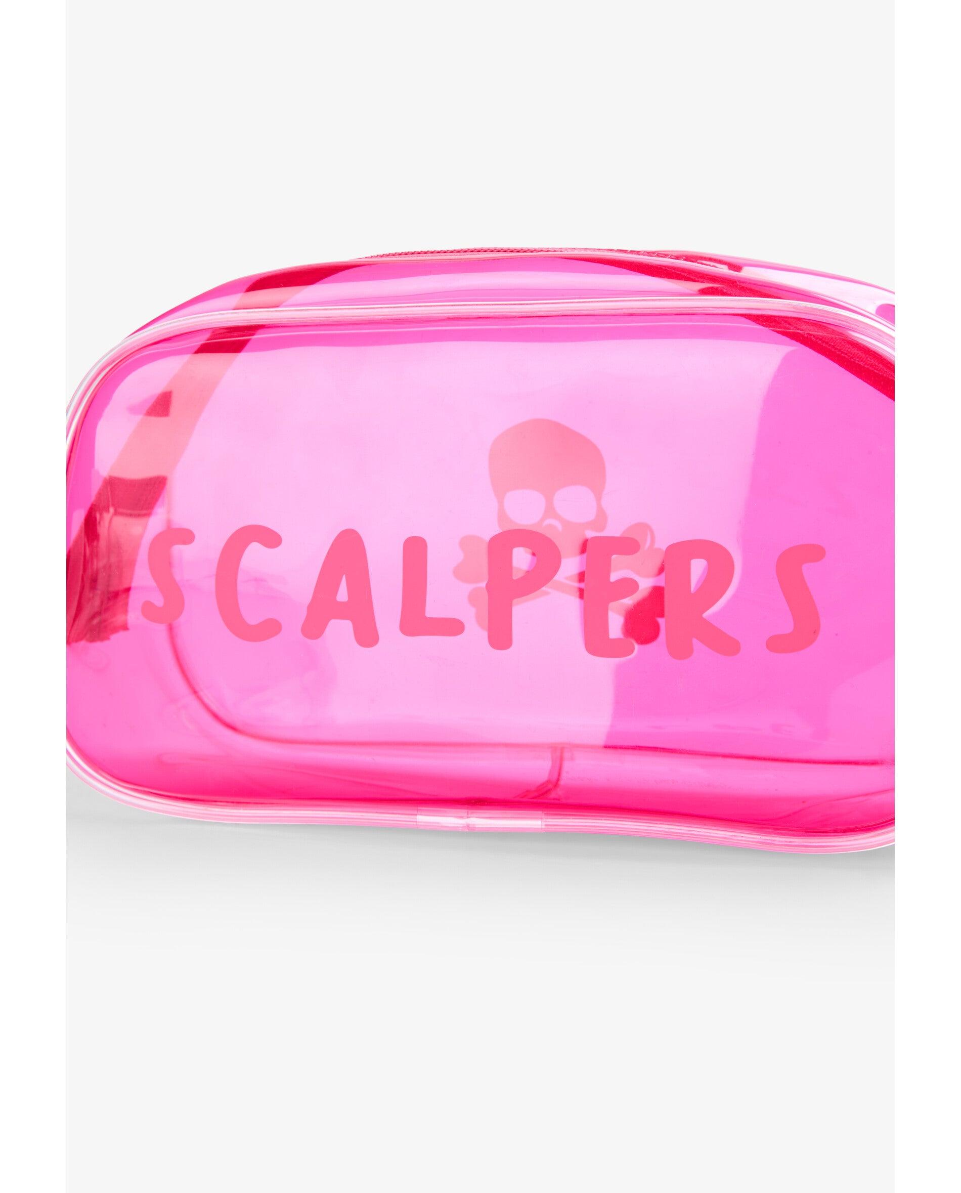 Neceser de niña transparente con cremallera - Scalpers - Rosa Rosa-6