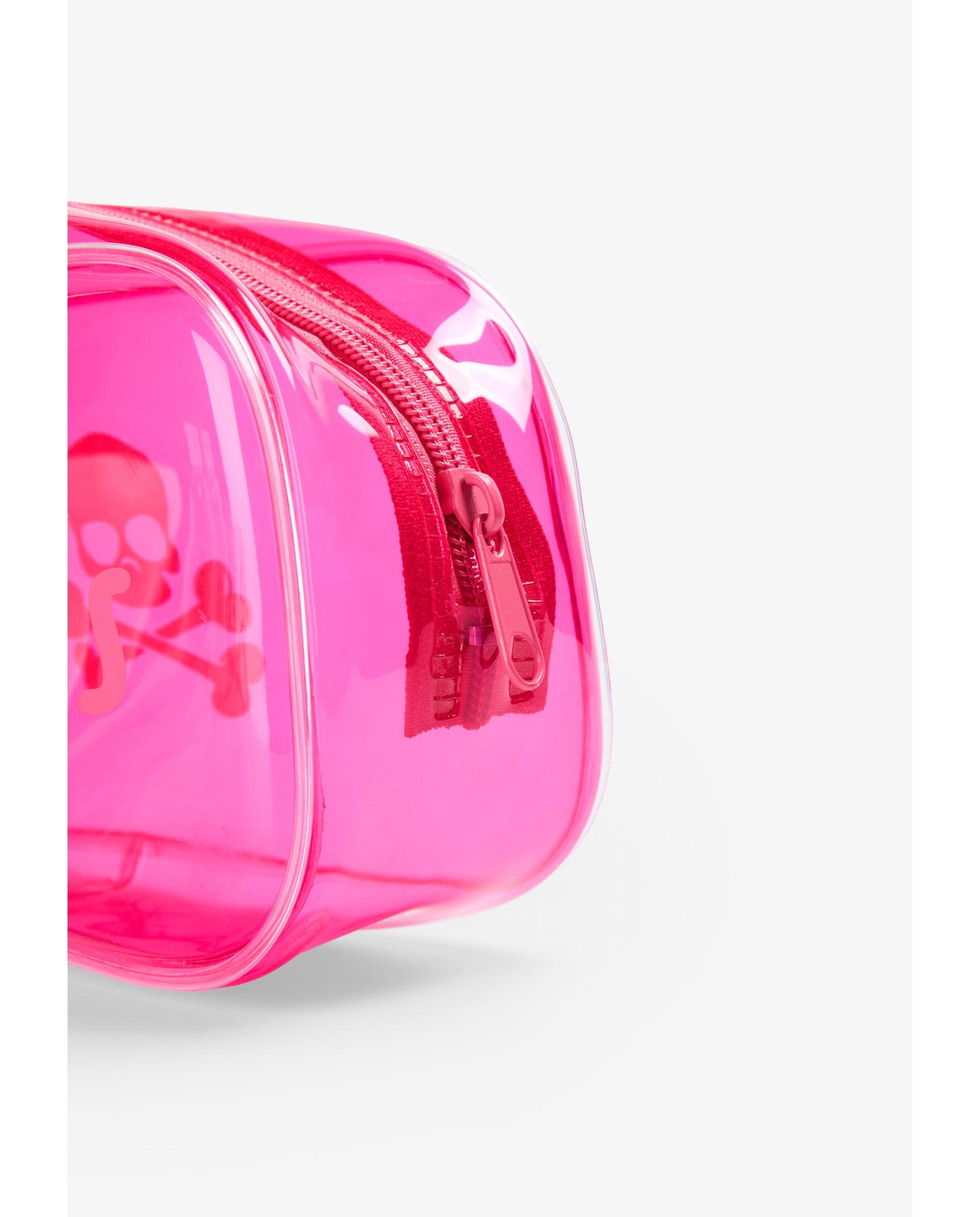 Neceser de niña transparente con cremallera - Scalpers - Rosa Rosa-8