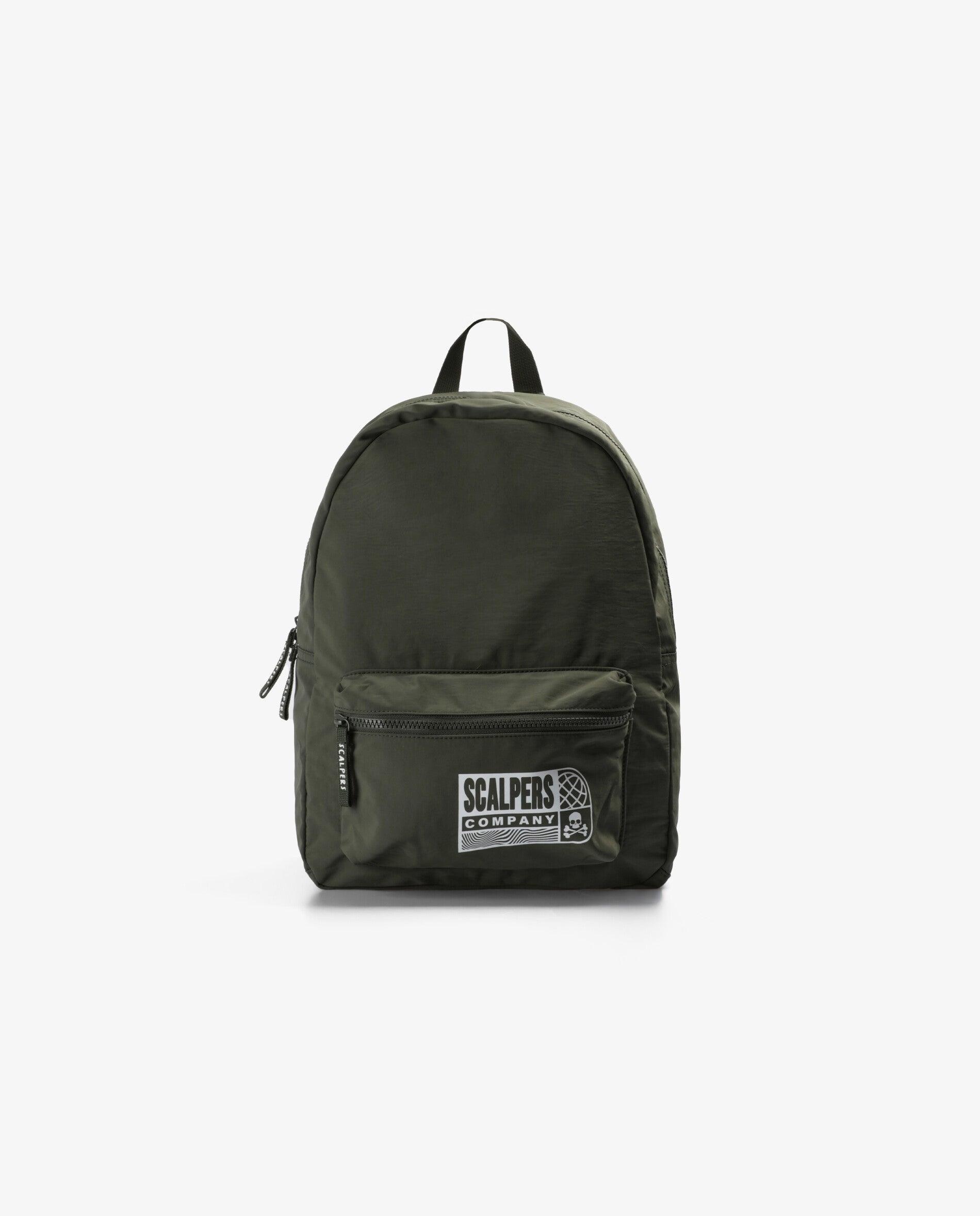 Imagen 0 de Mochila de niño en tejido resistente con bolsillo delantero Verde militar