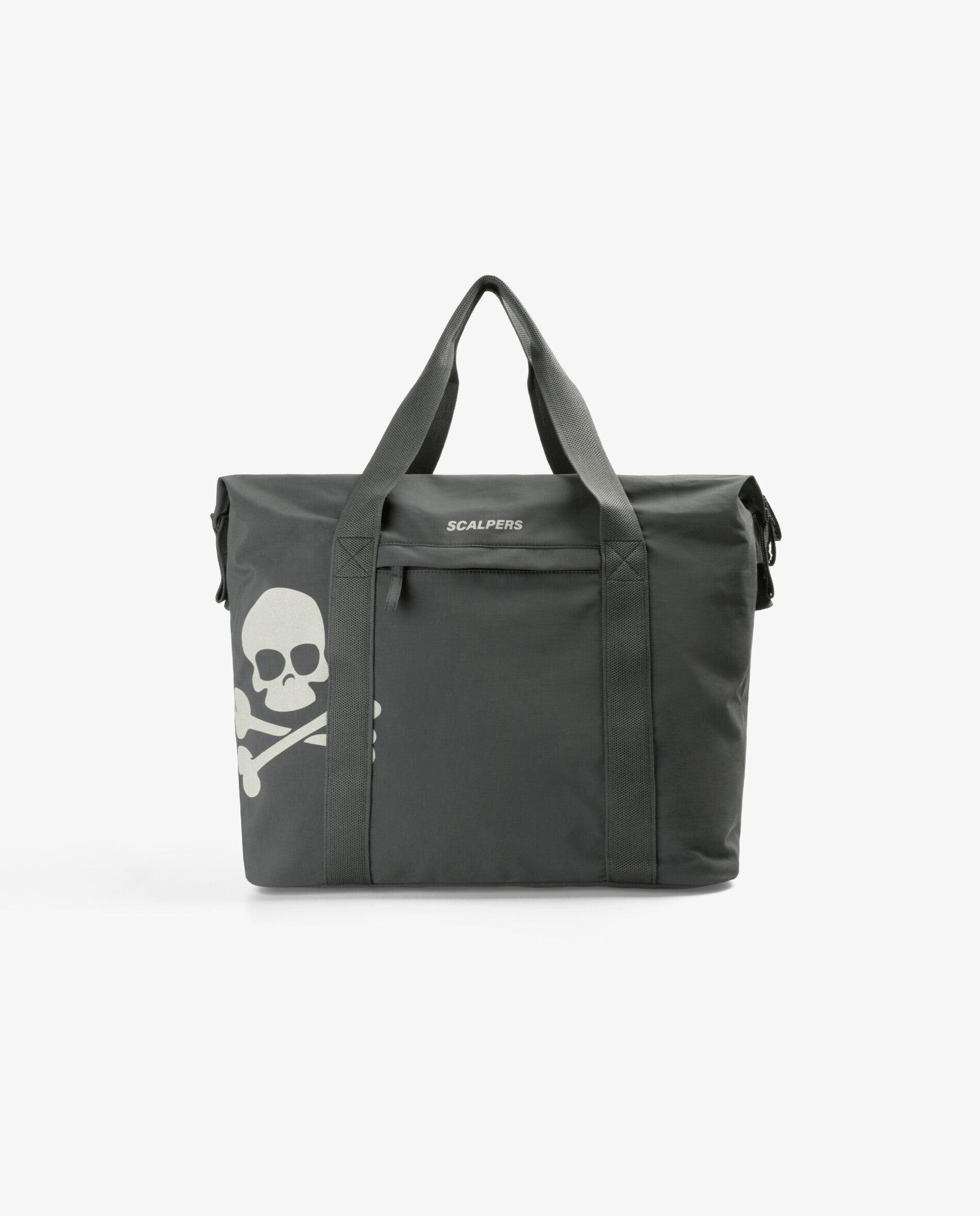 Bolsa de niño de viaje en tejido técnico con calavera lateral - Scalpers - Antracita Antracita-1
