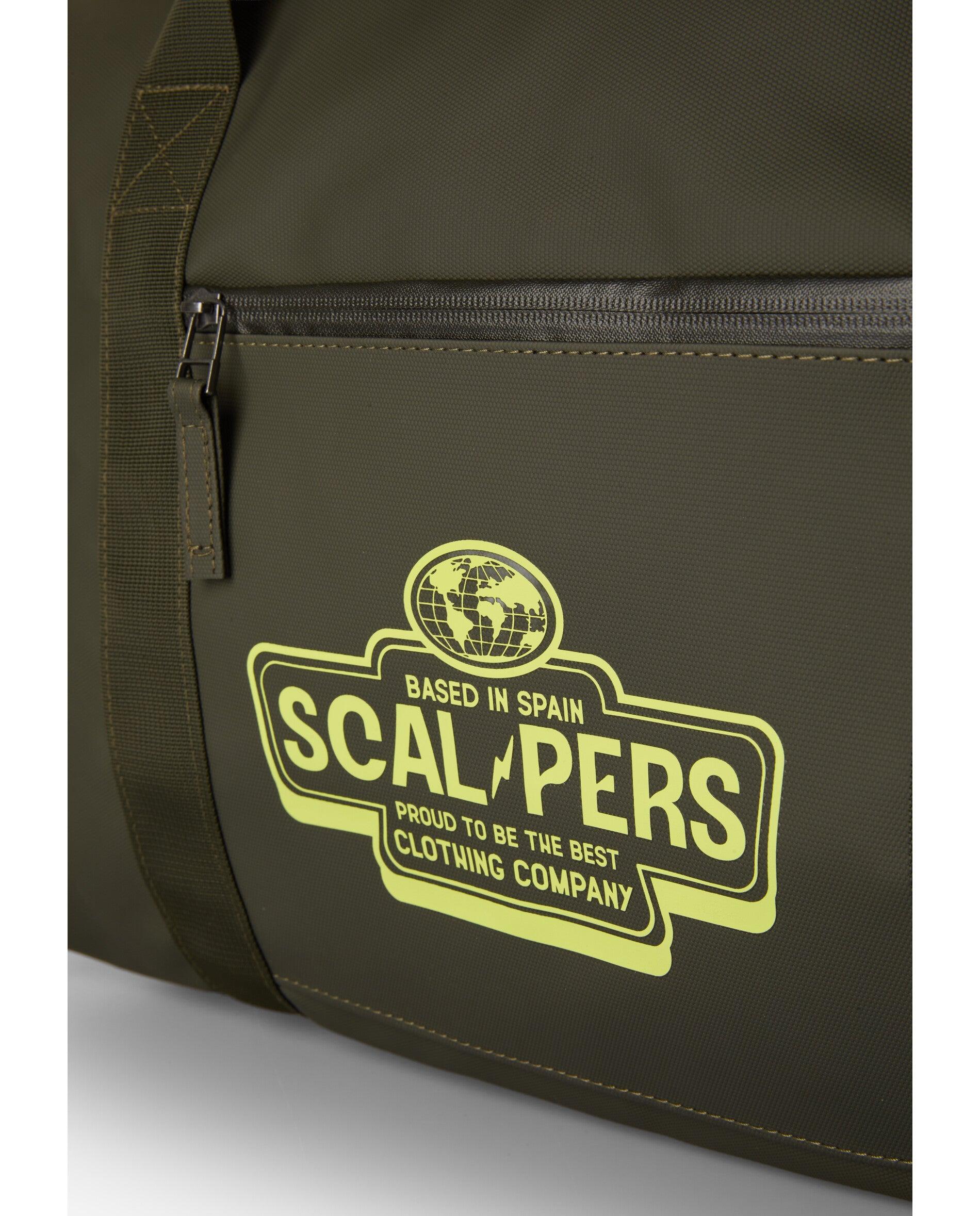 Bolsa de niño de viaje con cierre de cremallera y dibujo frontal - Scalpers - Kaki Kaki-7