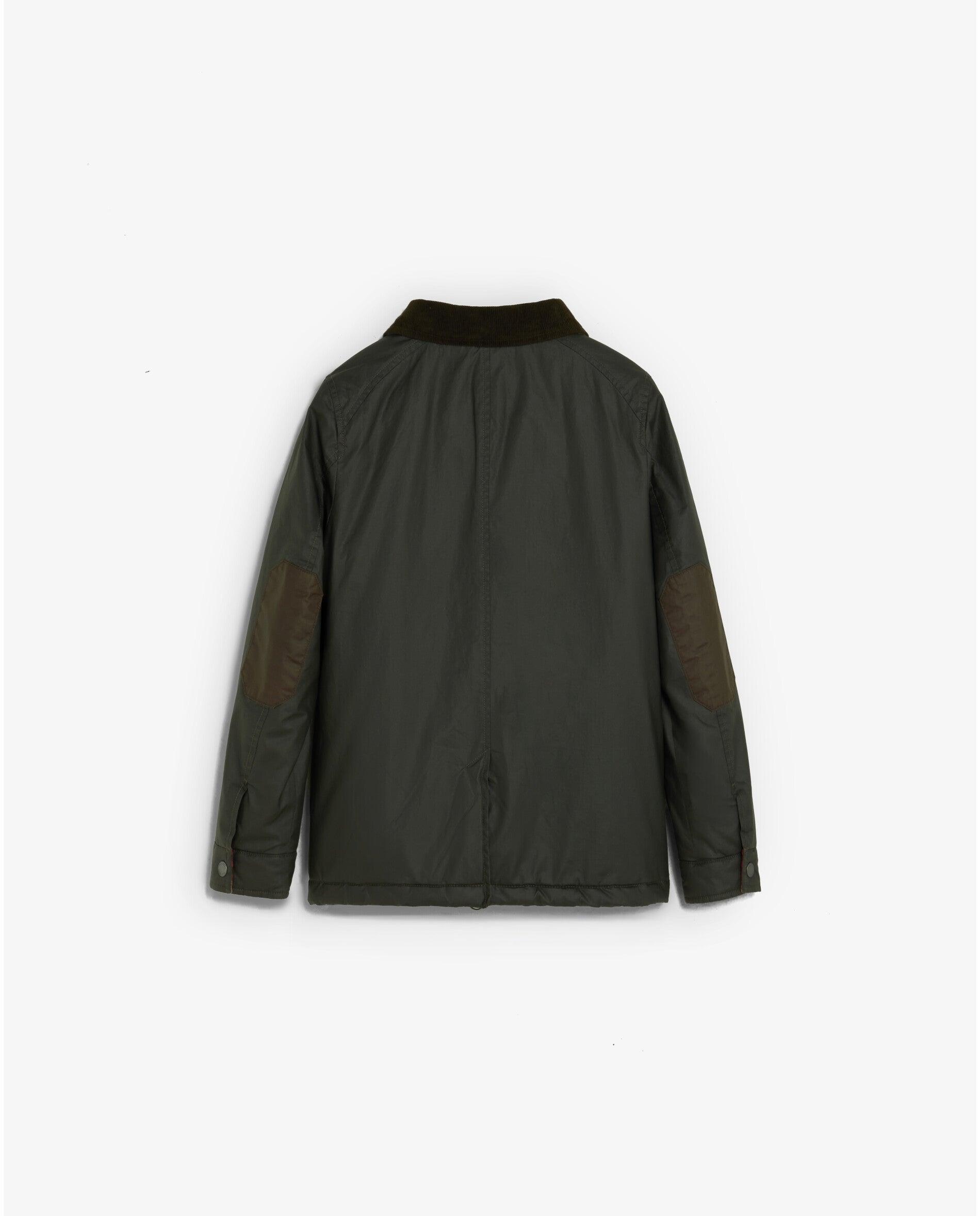 Chaqueta de niño en tejido encerado con capucha desmontable - Scalpers - Verde militar Verde militar-4