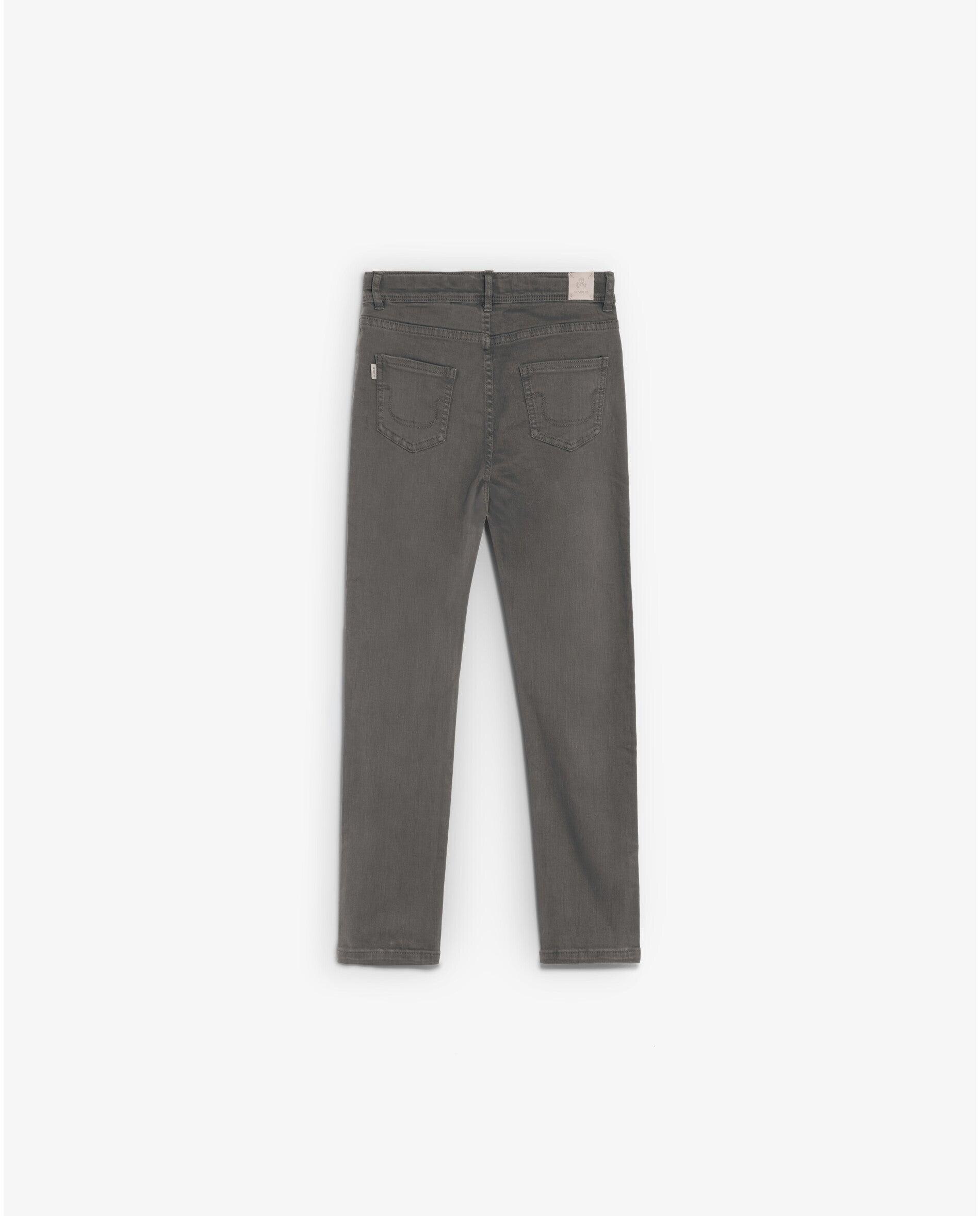 Vaquero de niño slim fit cinco bolsillos con trabillas - Scalpers - Gris Gris-2