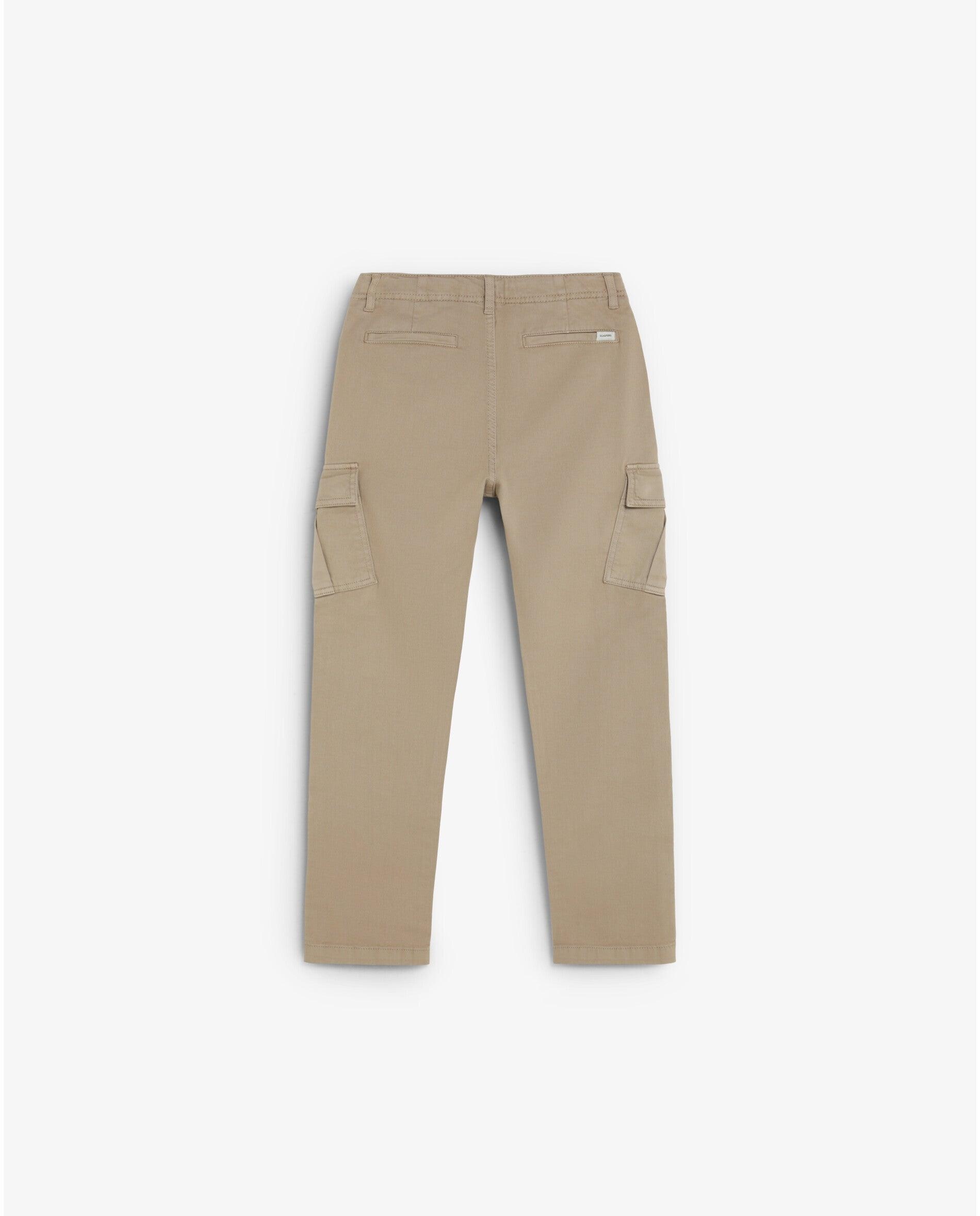 Pantalón cargo de niño slim fit con trabillas en la cintura - Scalpers - Topo Topo-2