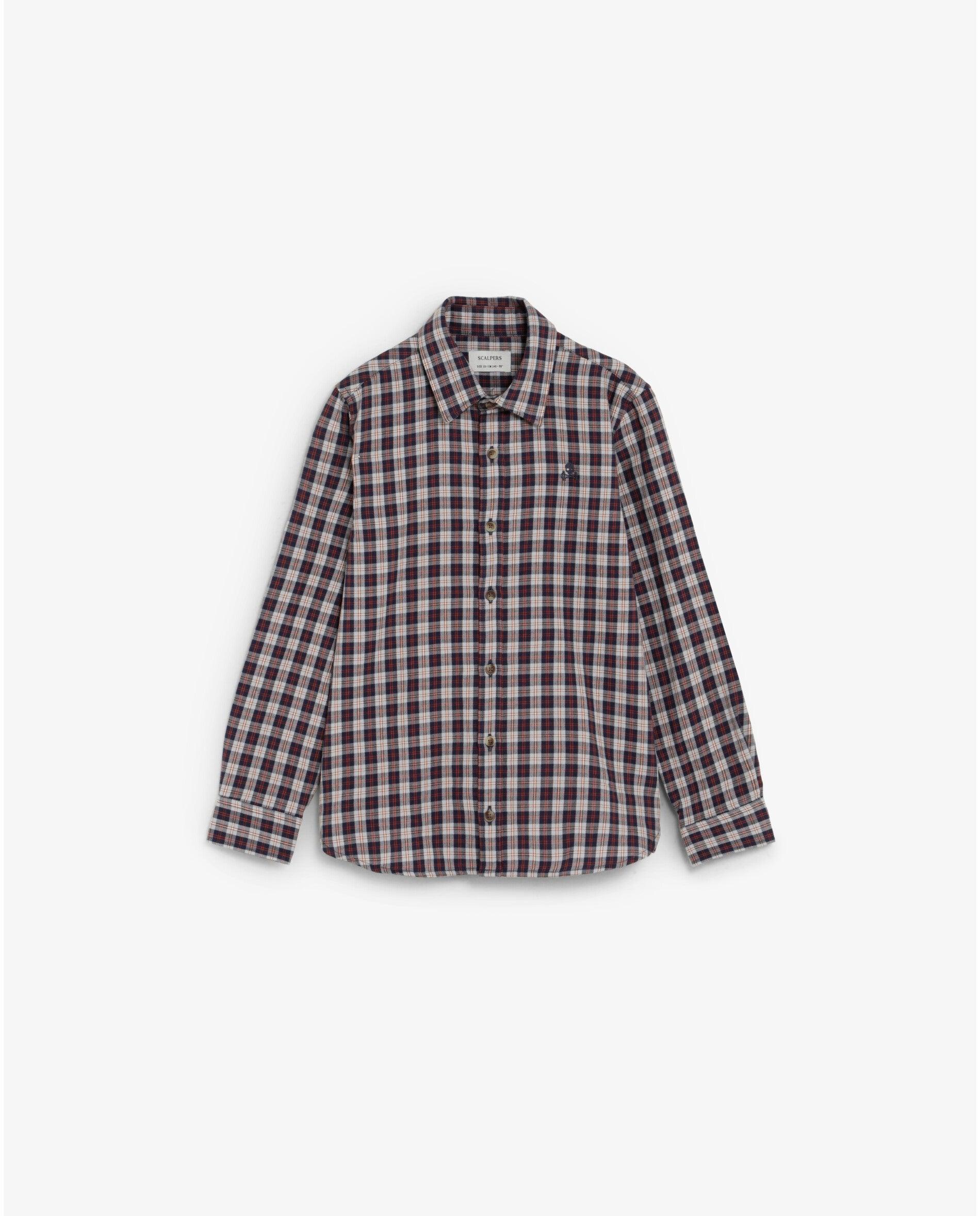 Imagen 0 de Camisa de niño regular fit con estampado de cuadros Navy