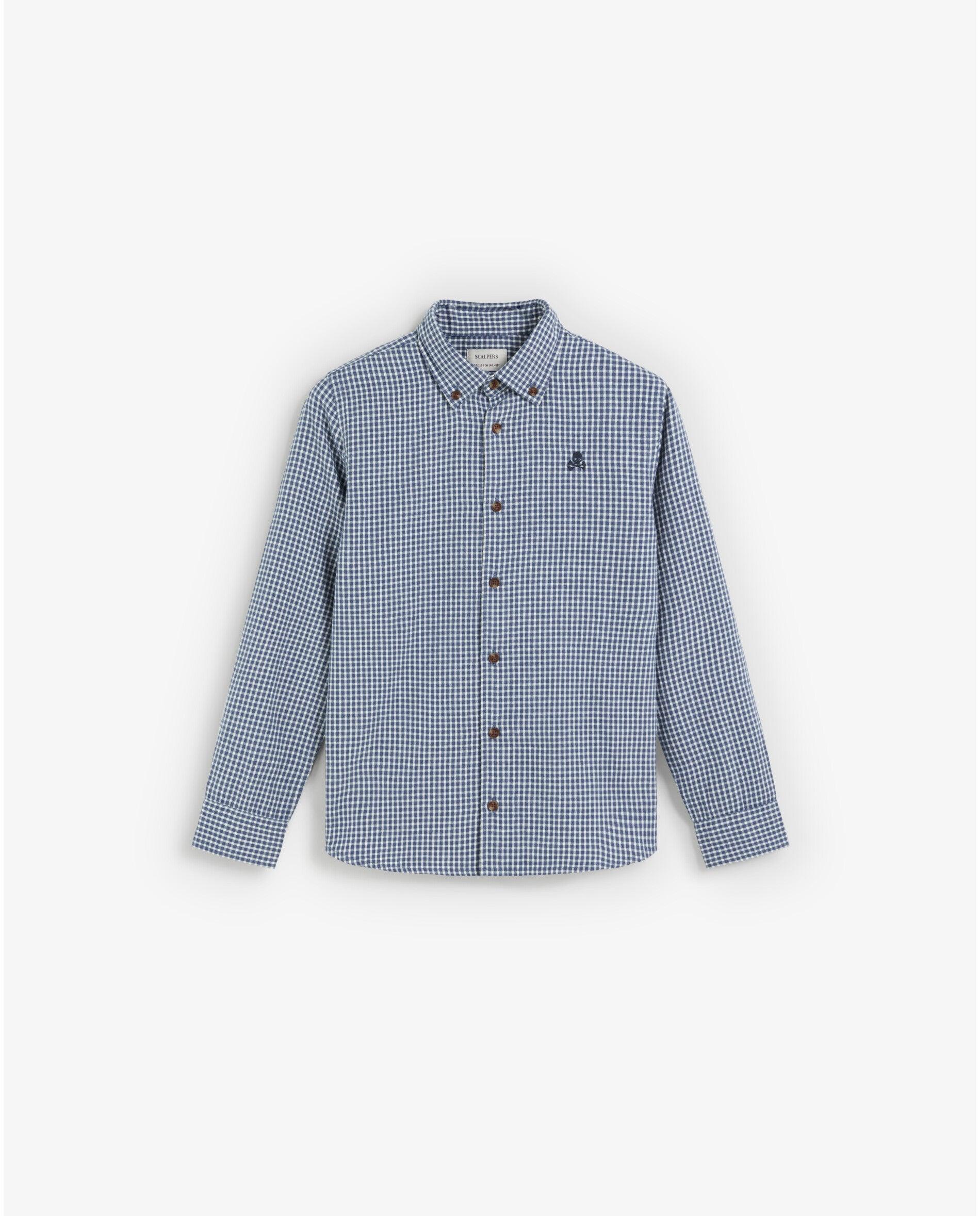 Imagen 0 de Camisa de niño regular fit con estampado de cuadros Navy