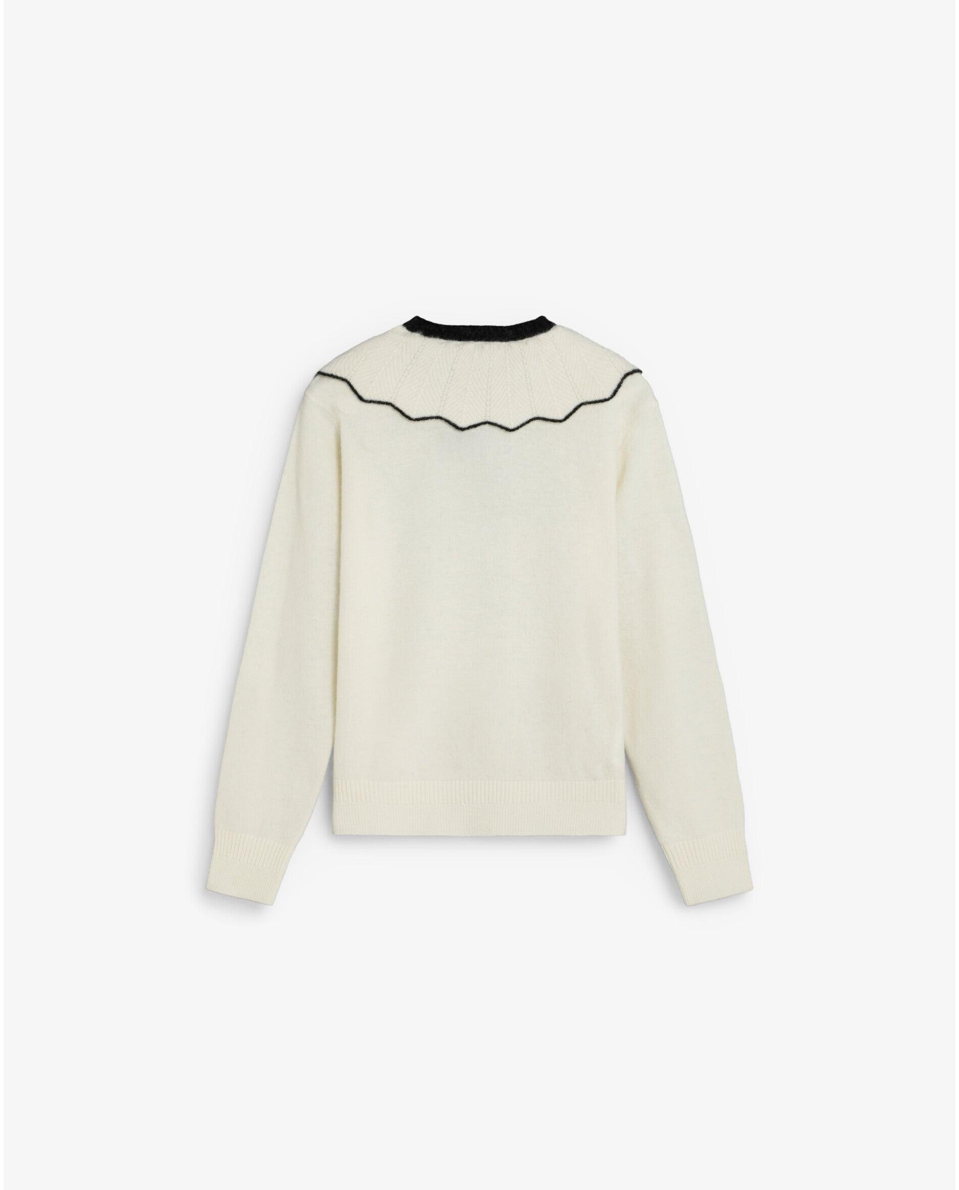 Imagen 2 de Jersey de niña con cuello con lazada y ribetes a contraste - Scalpers - Marfil Marfil