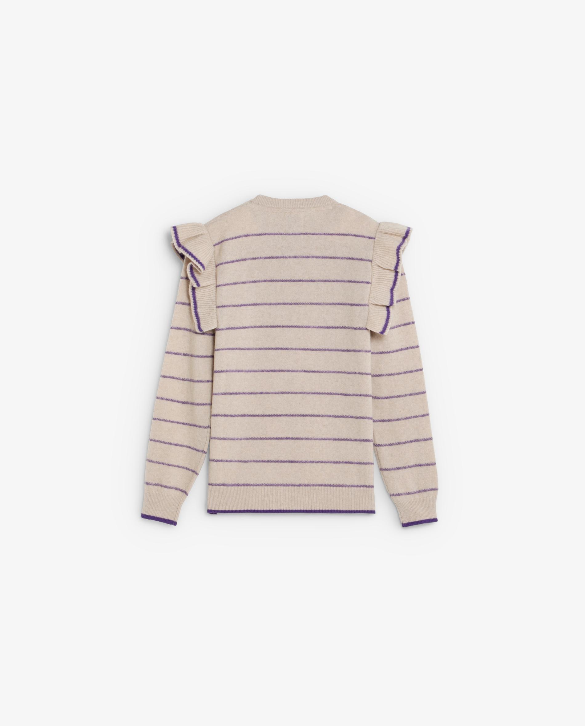 Jersey de niña a rayas con volantes - Scalpers - Purpura Purpura-2
