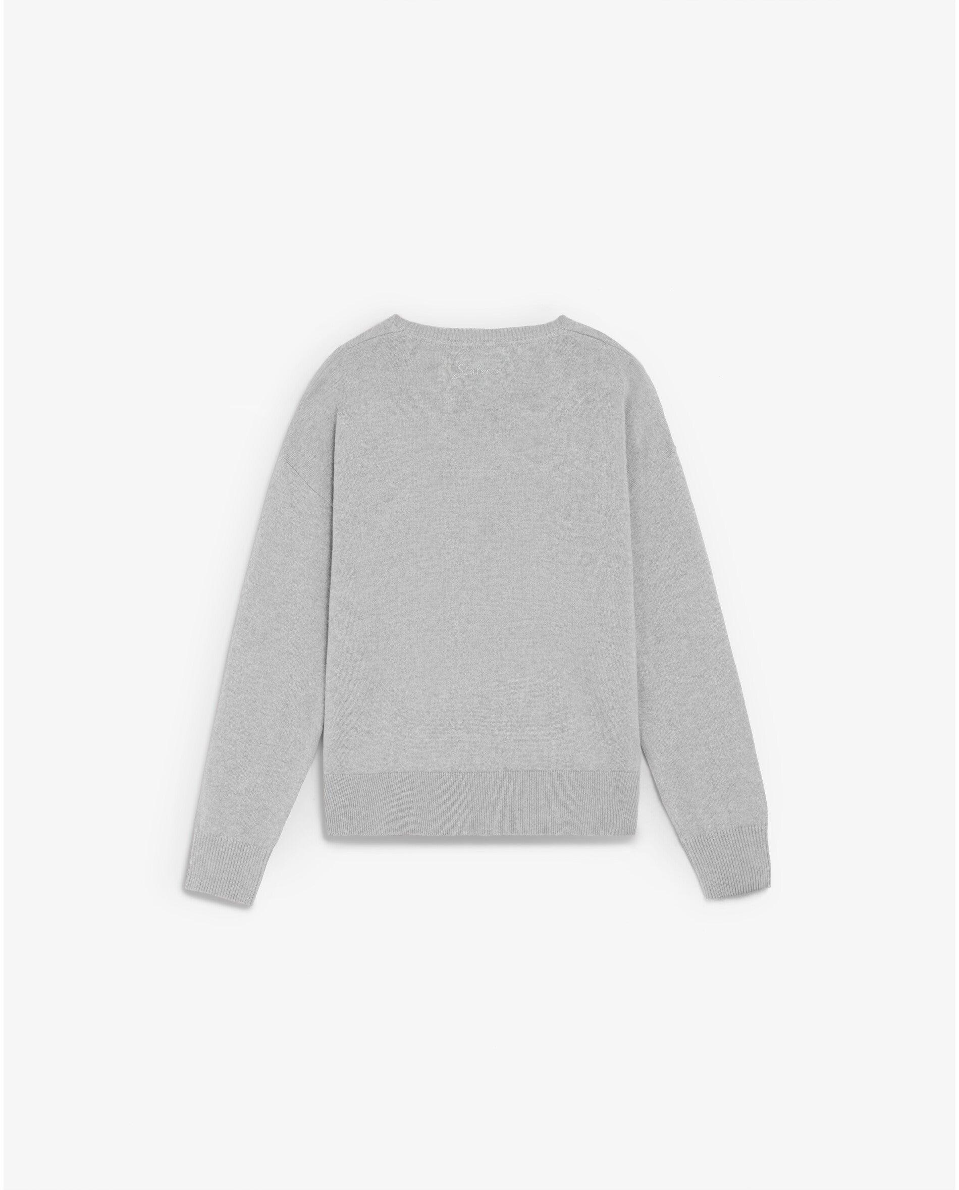 Imagen 2 de Jersey de niña con cuello redondo y calavera a tono frontal - Scalpers - Gris claro Gris claro