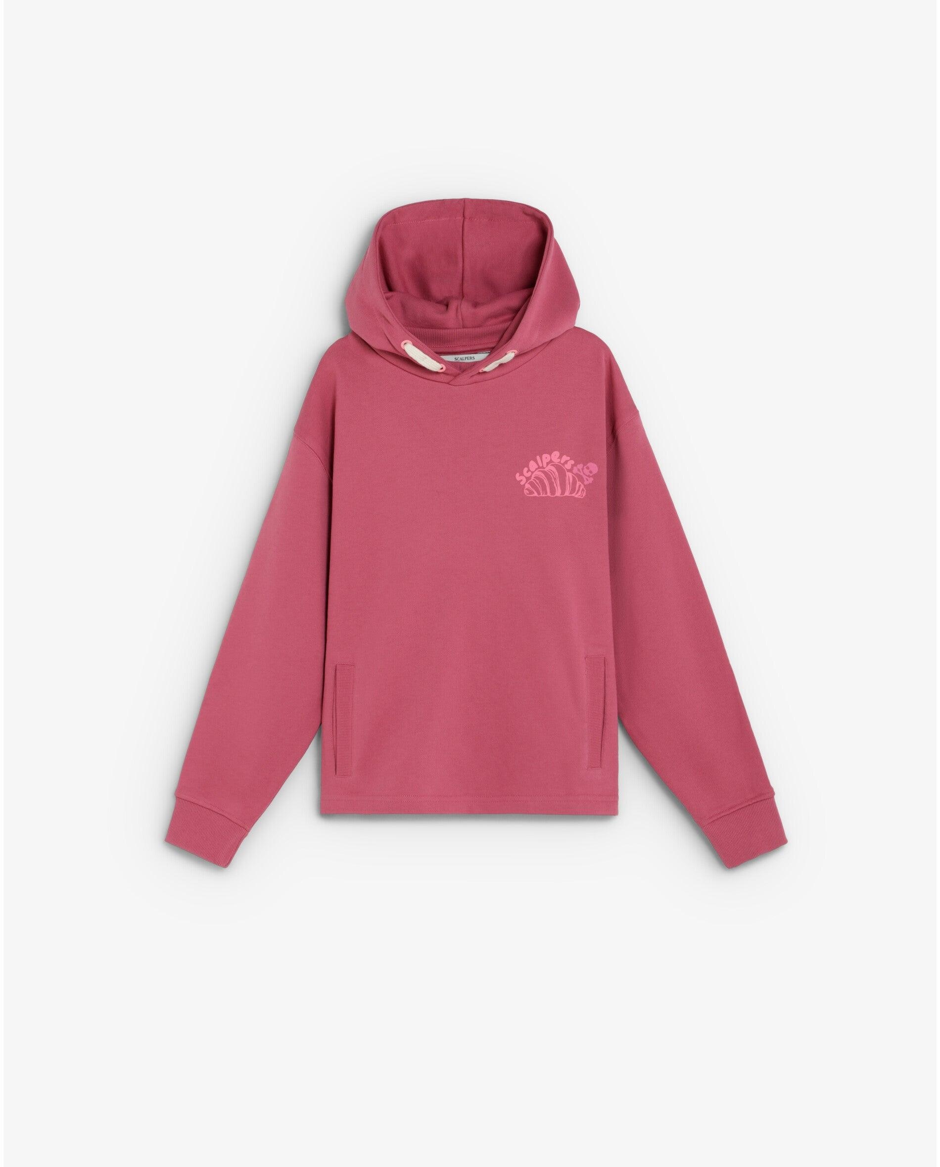 Imagen 0 de Sudadera con capucha de niña regular fit con estampado trasero Malva