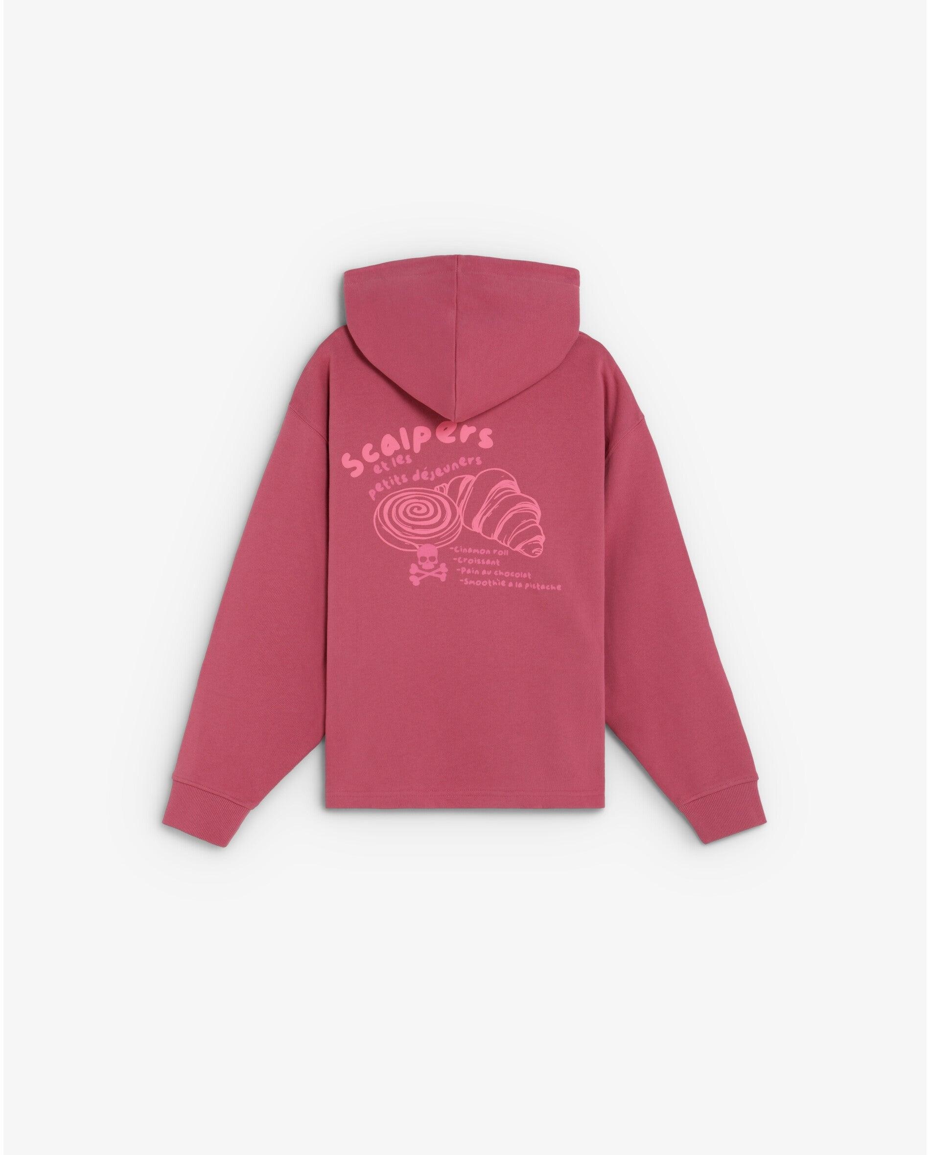 Sudadera con capucha de niña regular fit con estampado trasero - Scalpers - Malva Malva-2