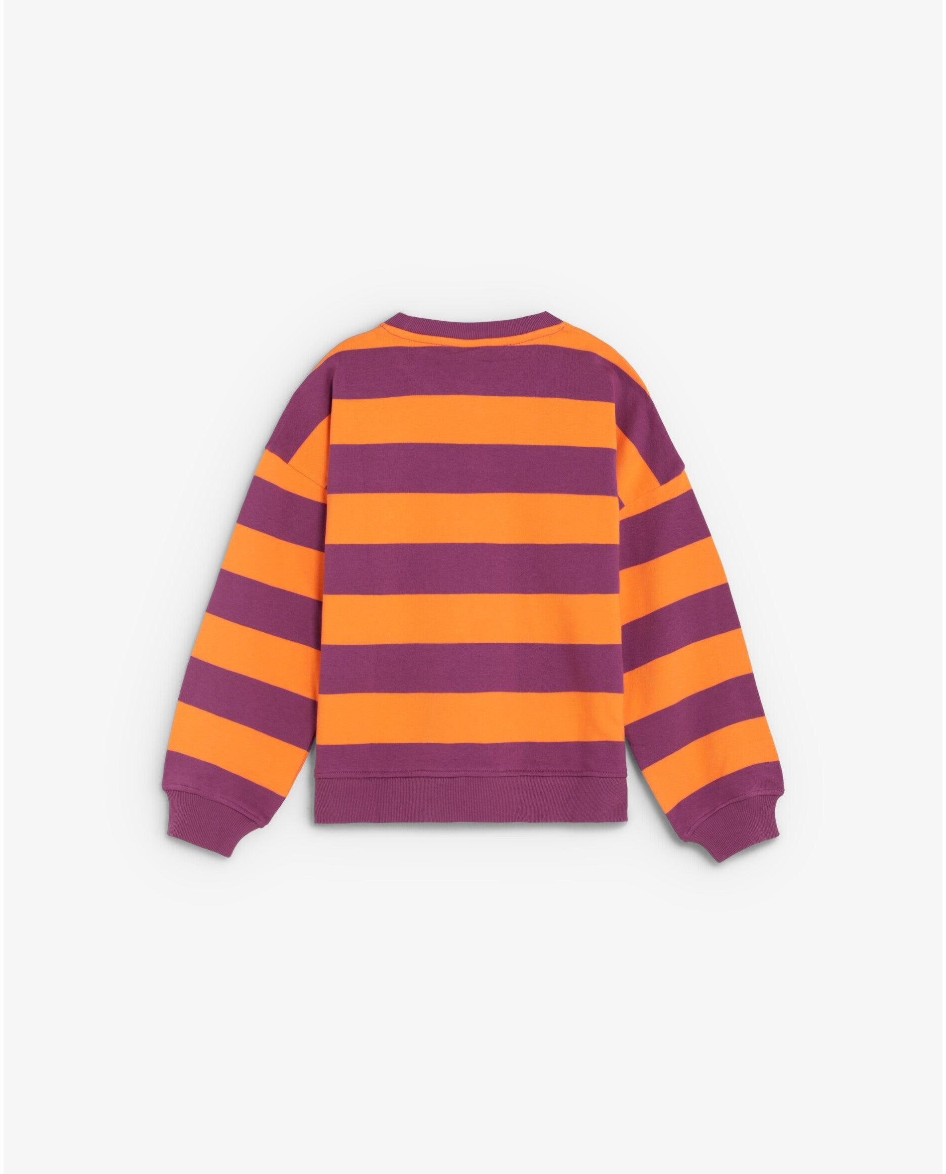 Imagen 2 de Sudadera de niña relaxed fit con estampado de rayas - Scalpers - Naranja Naranja
