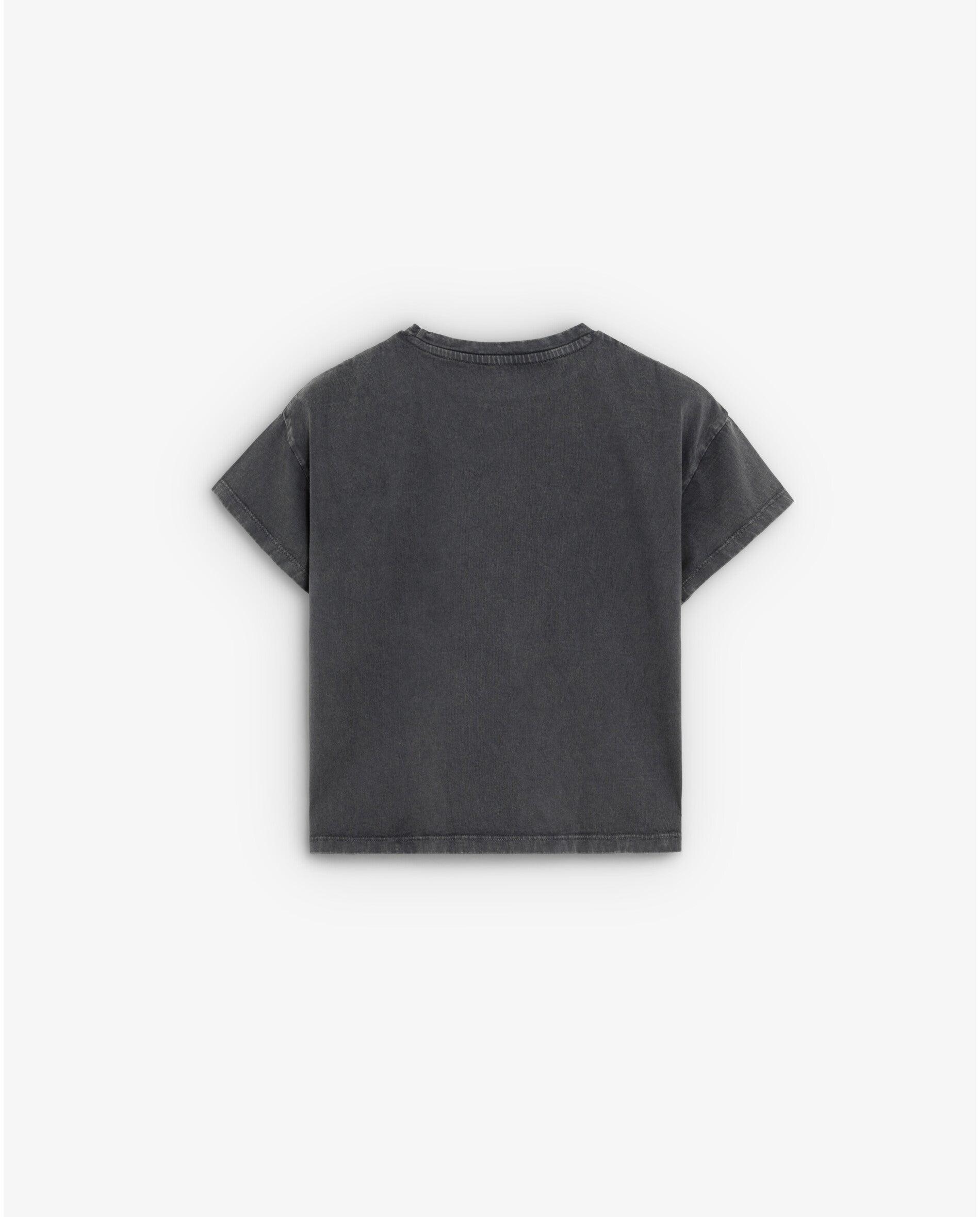 Camiseta de niña relaxed fit con detalle de strass - Scalpers - Antracita Antracita-2