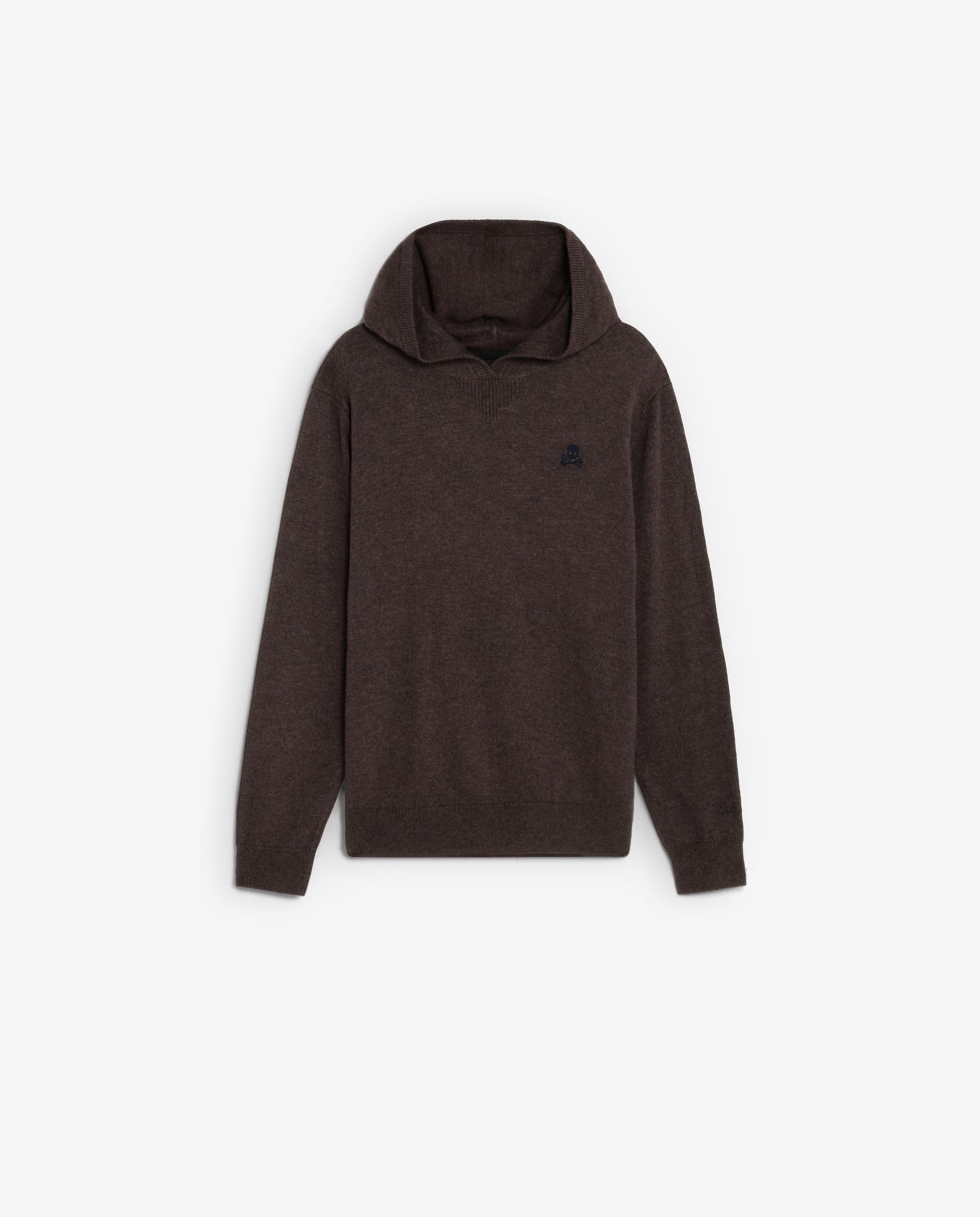 Jersey de niño de punto fino con capucha - Scalpers - Marrón Marrón-1