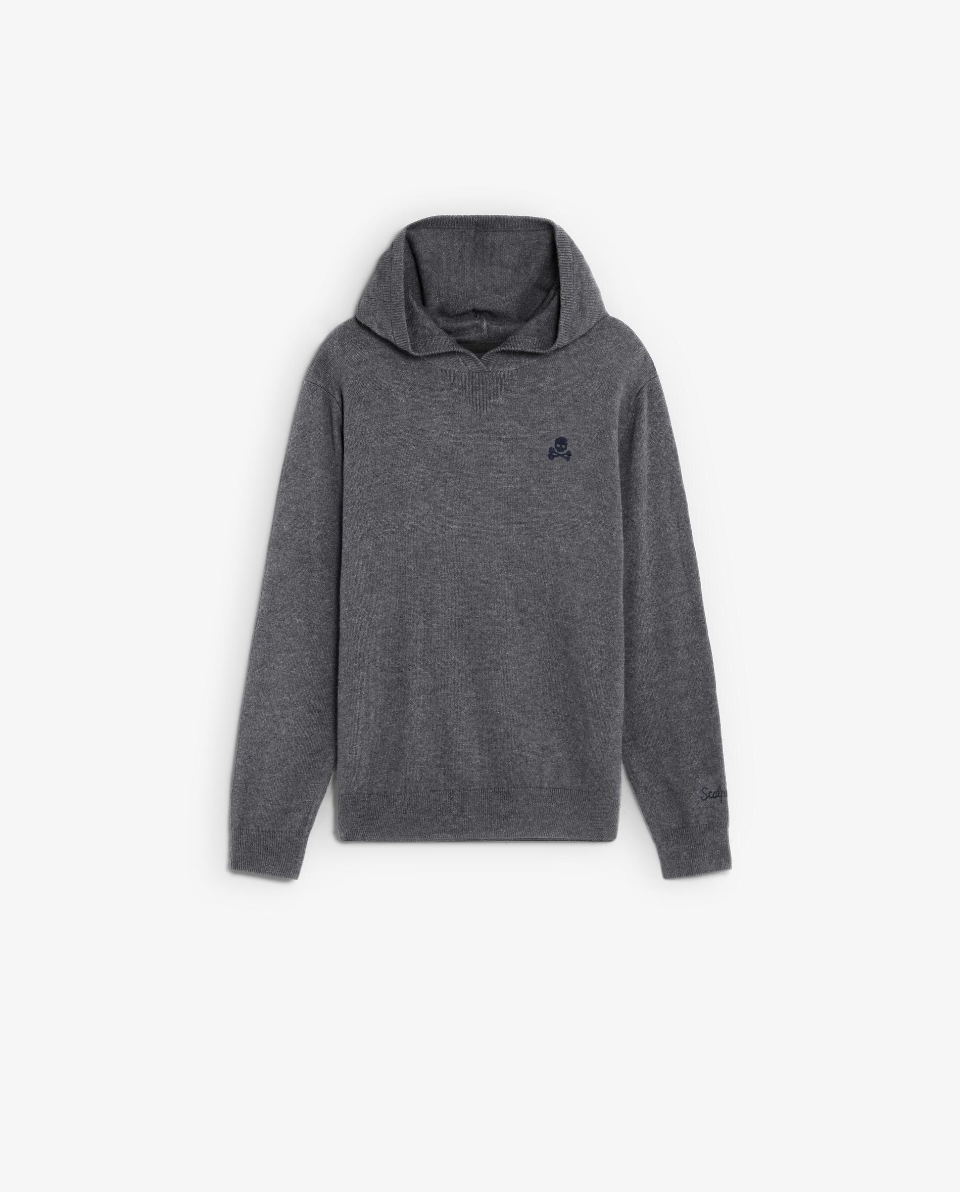 Jersey de niño de punto fino con capucha - Scalpers - Gris oscuro Gris oscuro-1