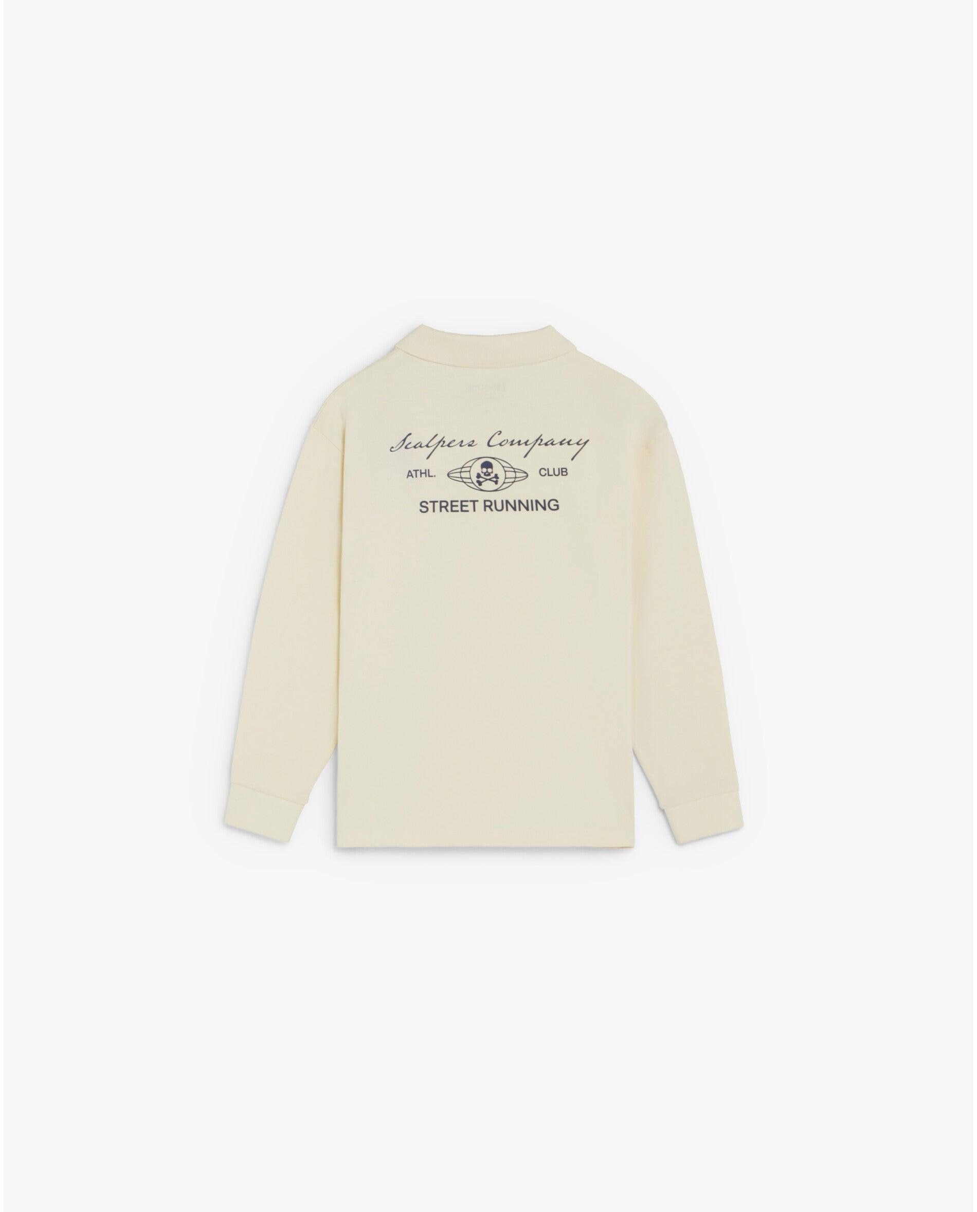 Polo de niño de manga larga con estampado trasero - Scalpers - Blanco roto Blanco roto-2