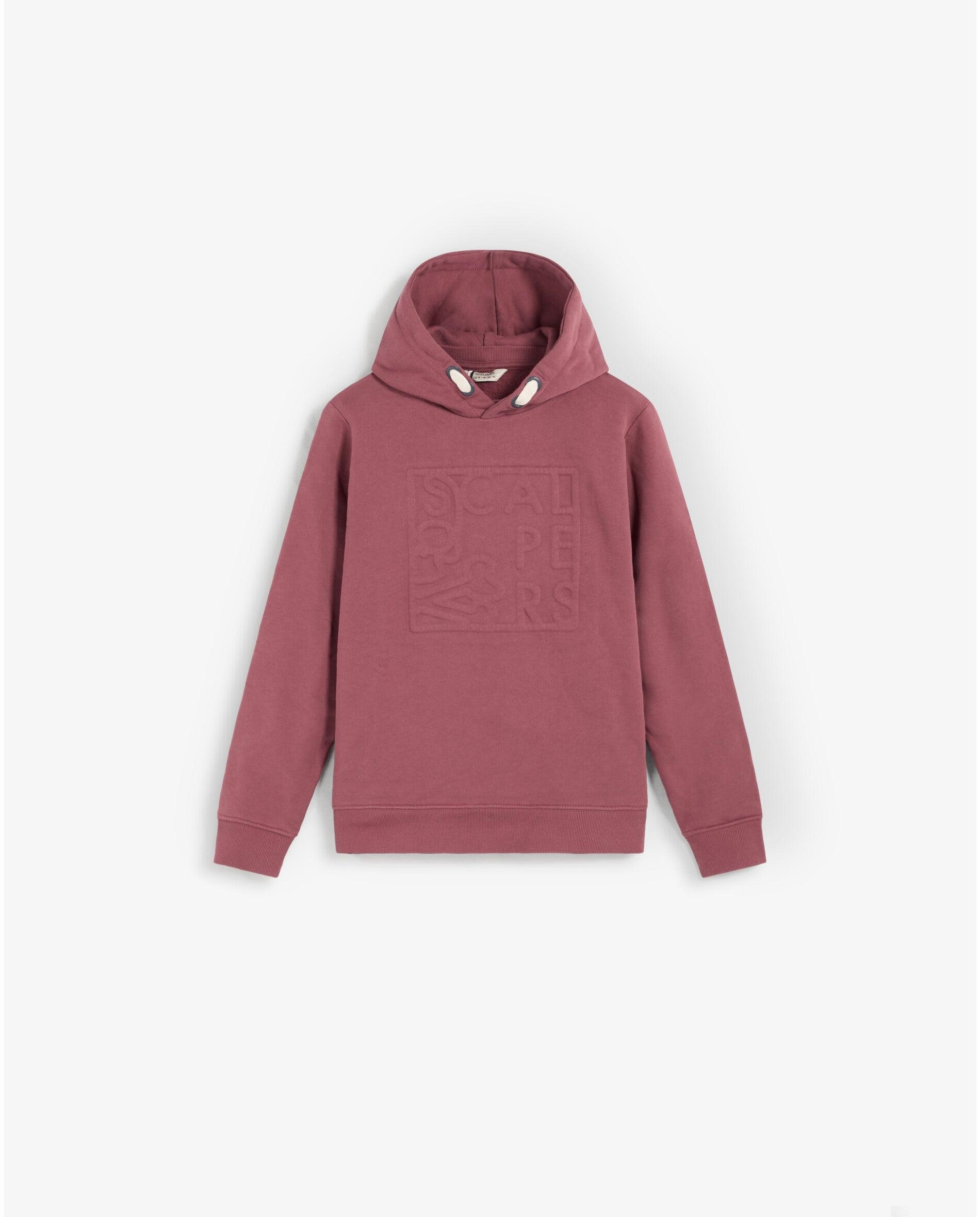 Imagen 0 de Sudadera con capucha de niño con logo frontal en relieve Burdeos