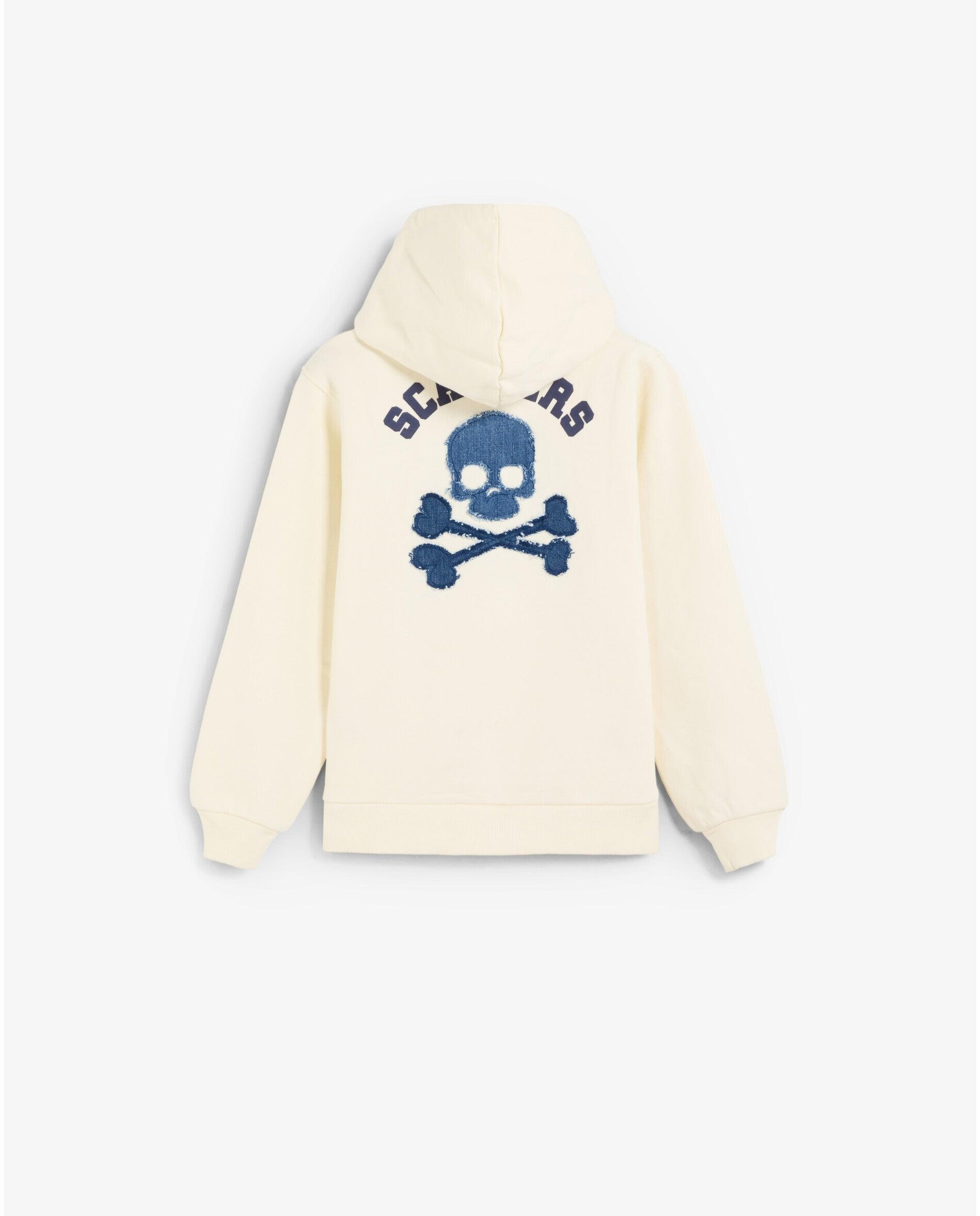 Imagen 2 de Sudadera con capucha de niño con bolsillo canguro y estampado trasero - Scalpers - Blanco Blanco