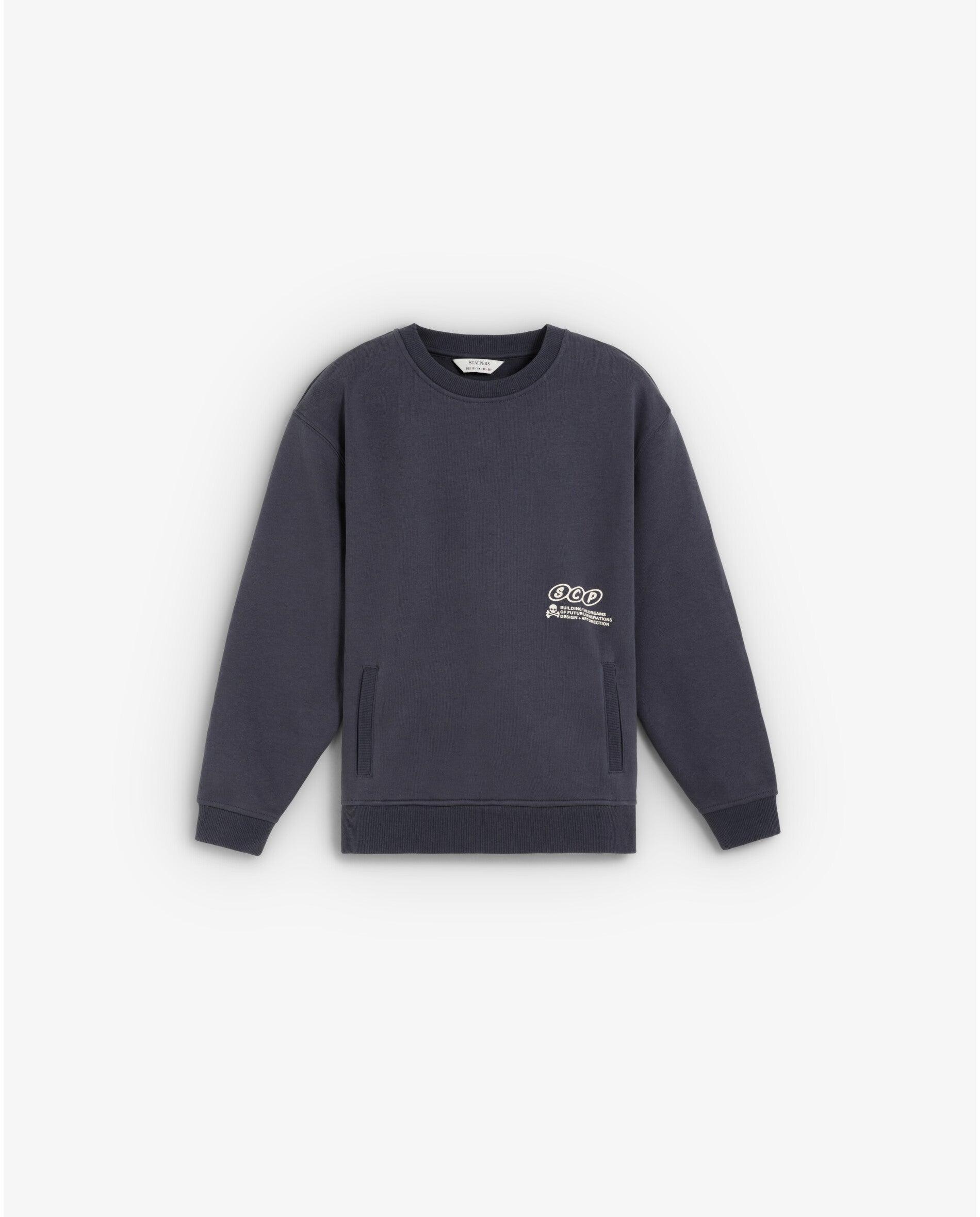 Imagen 1 de Sudadera de niño con cuello redondo y estampado trasero Navy