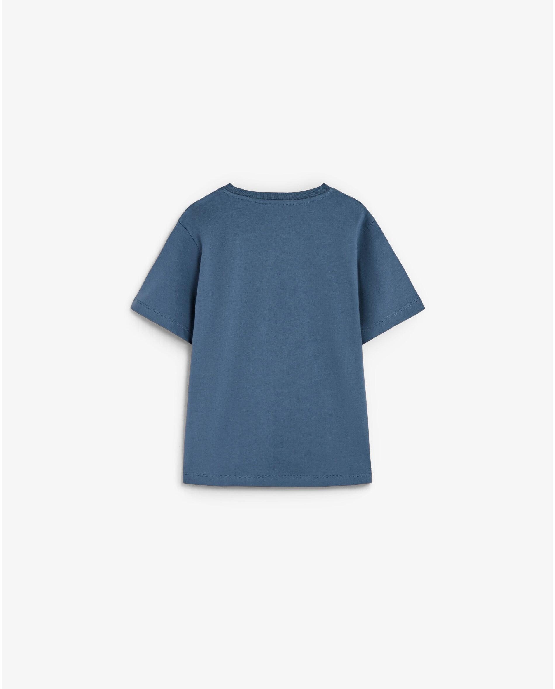 Camiseta de niño de manga corta con calavera frontal estampada - Scalpers - Azul índigo Azul índigo-6