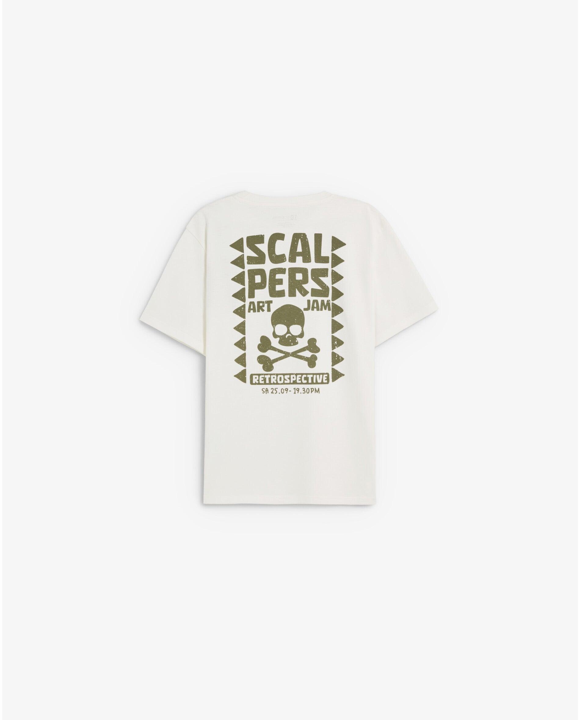 Camiseta de niño de manga corta con estampado trasero - Scalpers - Blanco Blanco-2