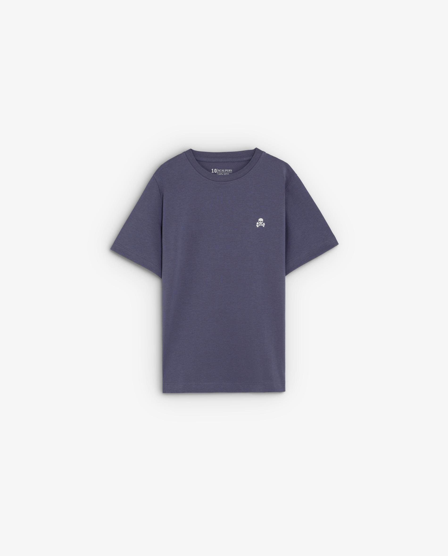 Camiseta de niño de algodón con estampado trasero - Scalpers - Navy Navy-1
